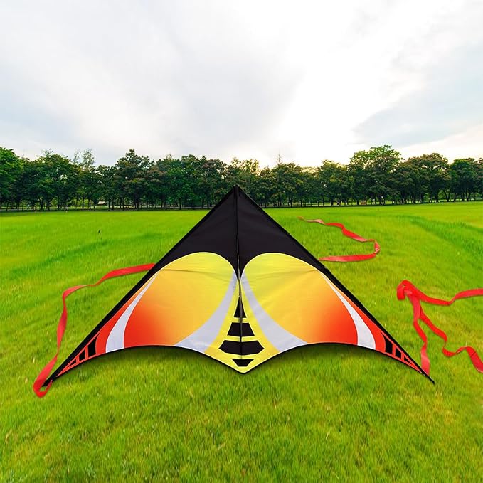 HONBO Delta Kite for Kids Easy to Fly,Large Kite for Adults, Colorful Kite for Children Ages 4-10