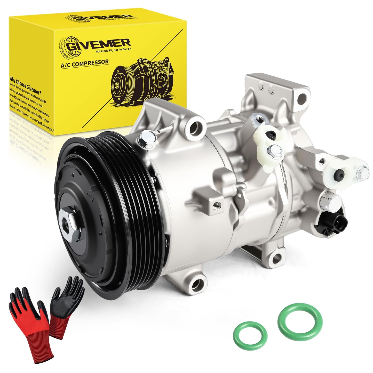 GIVEMER CO29198C Air Conditioning AC Compressor with Clutch Compatible with Toyota Corolla 1.8L 2014-2022, Corolla iM 1.8L 2017-2018,Replaces 198339, 8831002850, 8831002851