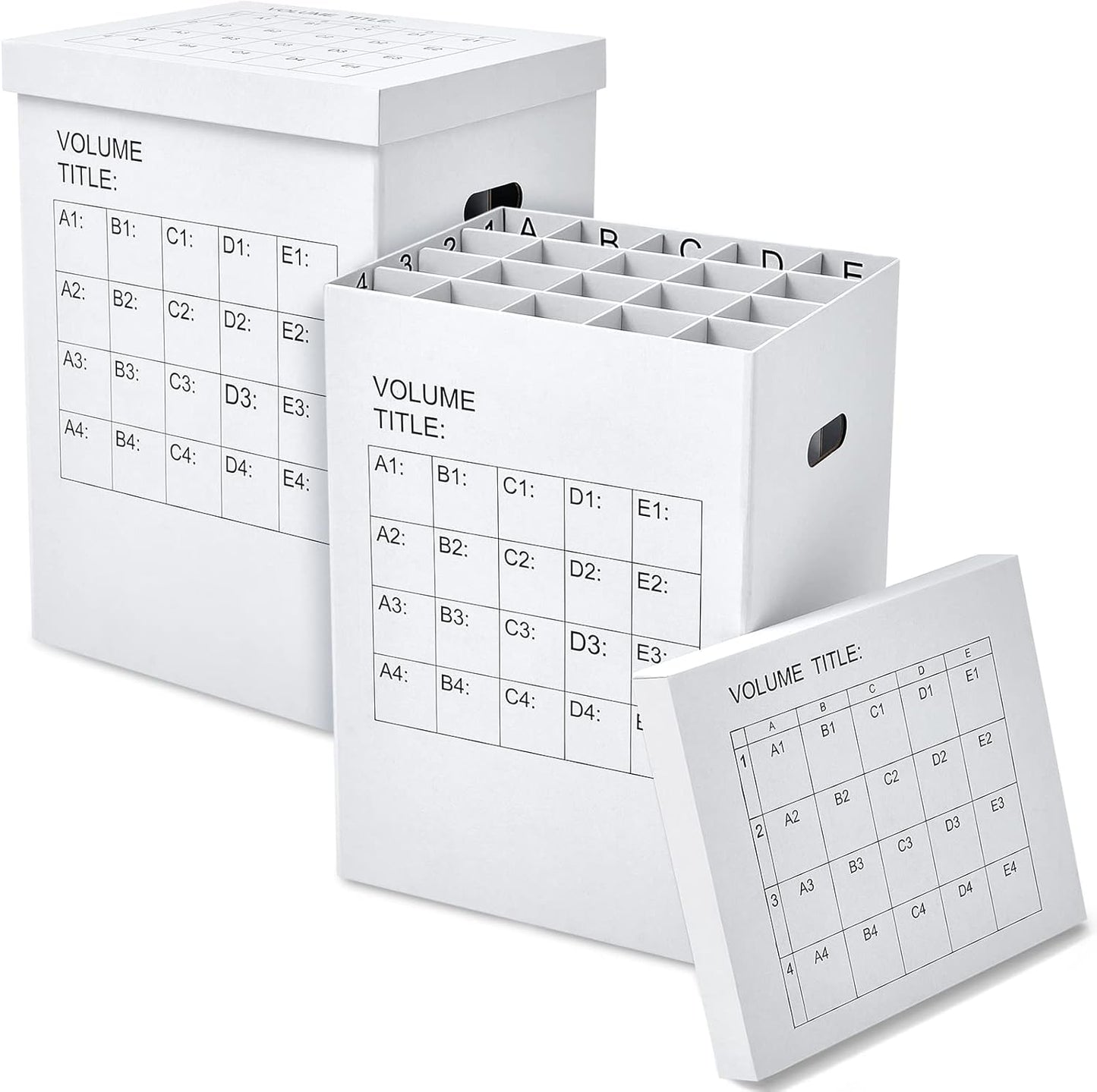 PerKoop Blueprint Holder | 2-Pack Storage Organizer with 40 Slots | 25 x 17.7 x 14.2 Inch for Home & Office