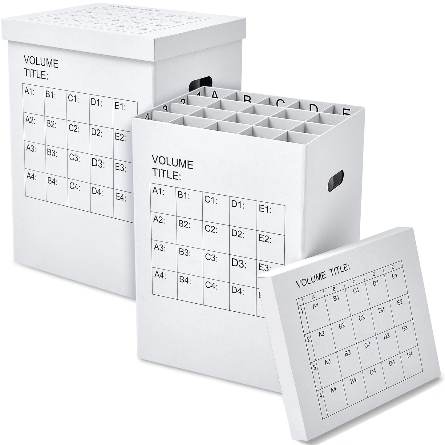 PerKoop 2 Pack Blueprint Holder Storage Organizer for Storing Poster Anchor Charts 40 Slots 25 x 17.7 x 14.2 Inch Blueprint Roll File Holder for Architectural Map School Office Home Items