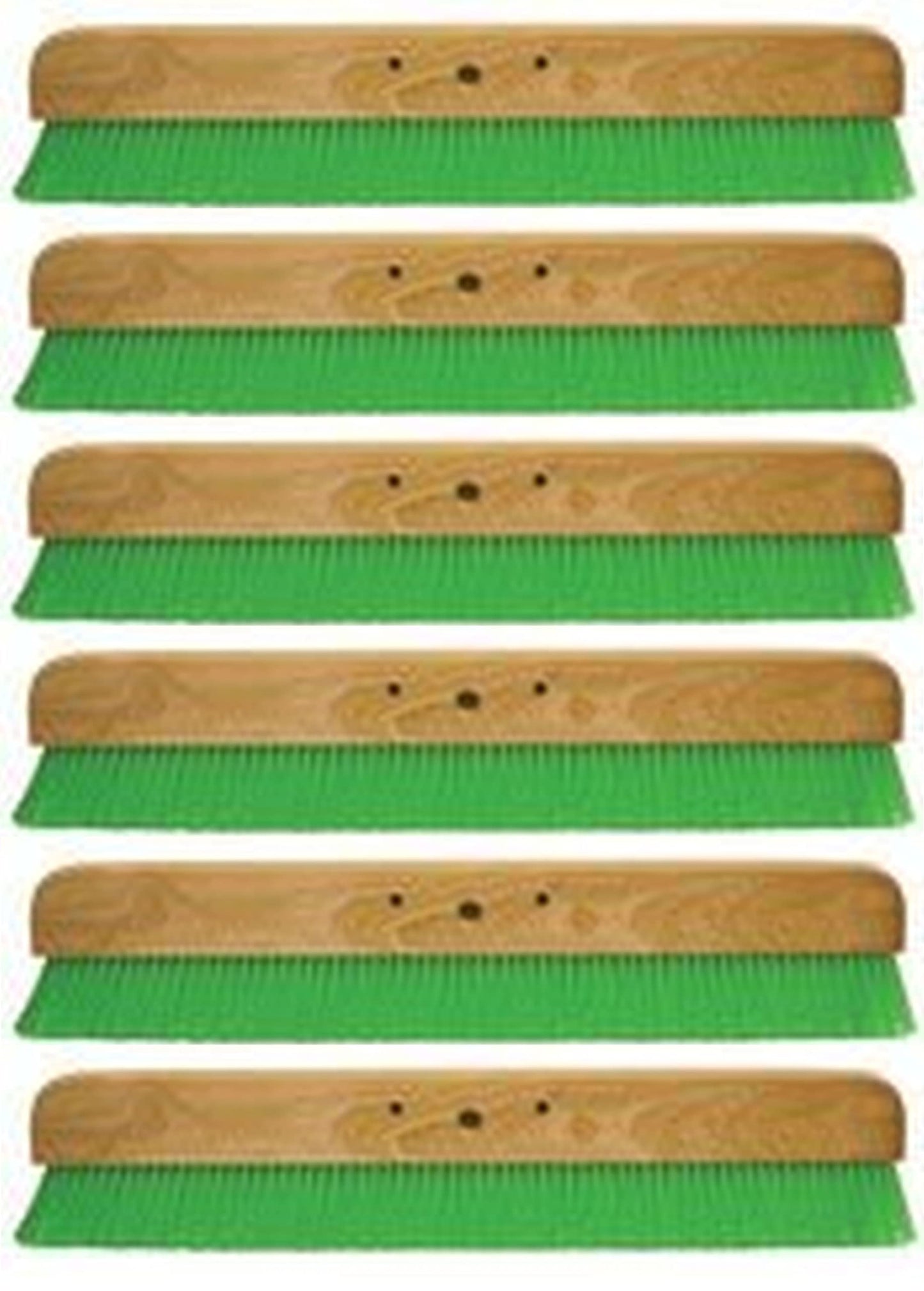 Kraft Tool Co. CC454-01 24 in. Green Nylex Soft Finish Broom Head, 6-Pack