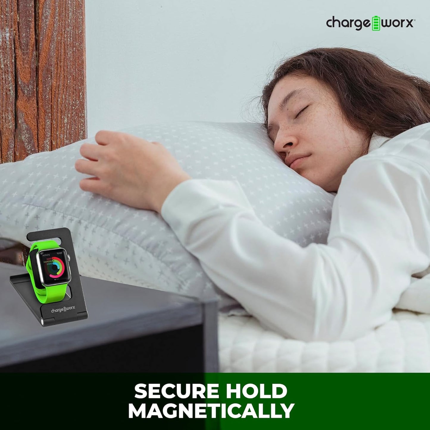 CHARGEWORX Smart Watch Stand Charger, Portable Apple iWatch Charging Station for Office Desk Accessories, Nightstand