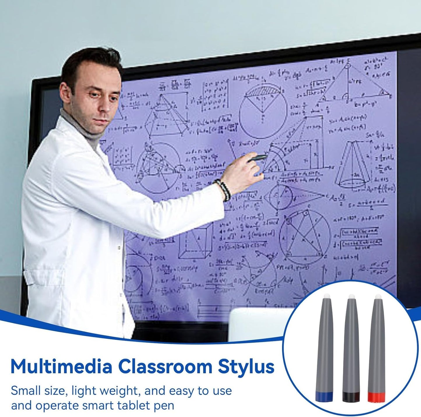 Cyrank Pen3PCS Touch Screen Stylus Pen Smartboard Pen Electronic Whiteboard Pen Smart Board for Classroom Touch Screen