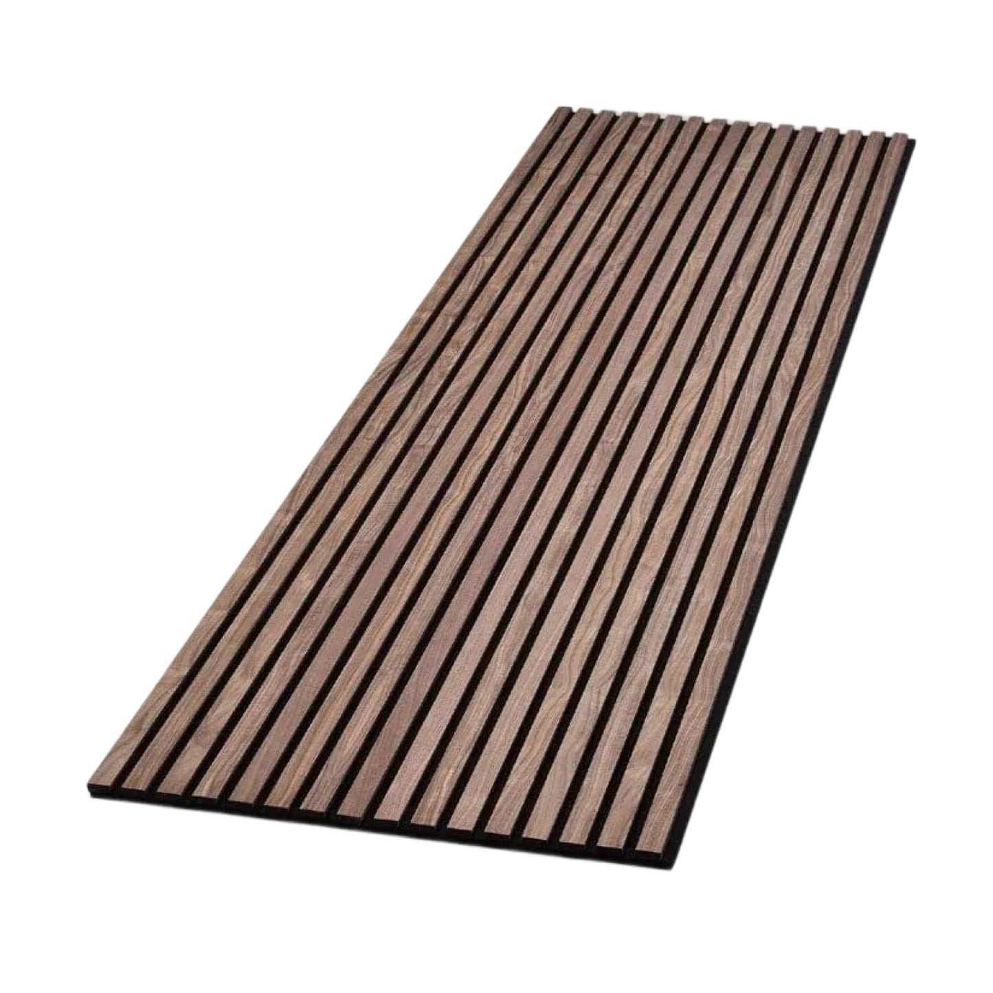 WVH Luxury American Walnut Acoustic Slat Wood Wall Panels, Measures 94.49" x 25.20", Premium Finish, Interior Decor for Walls & Ceilings, Noise Cancelling & Sound Absorbing for Home & Office, 2pcs