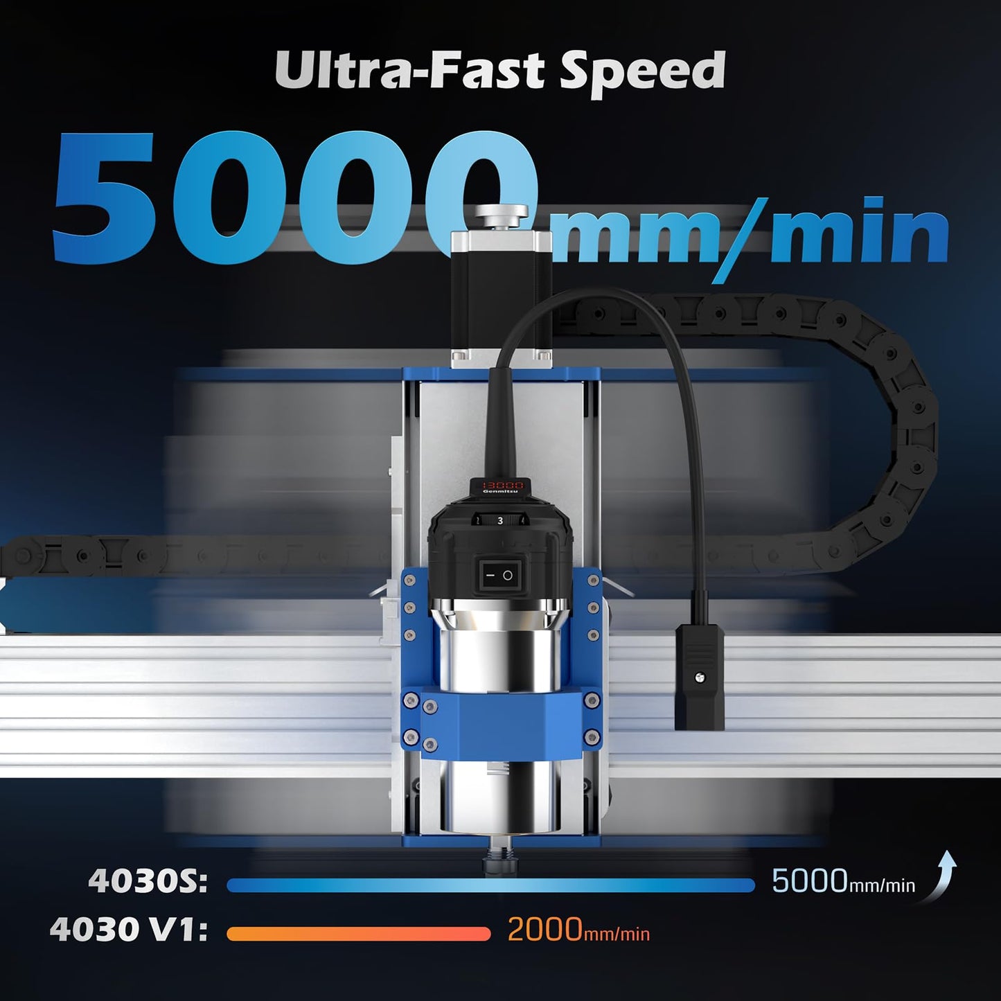 Genmitsu PROVerXL 4030S CNC Router Machine with 710W Spindle + 2.2KW Water Cooled Spindle Motor Kit