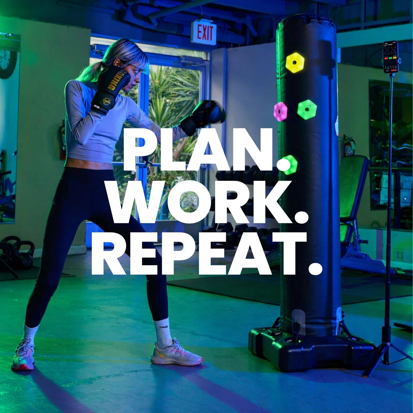 Reaction Training Platform for Boxing and Martial Arts. Improve Neuro-Ability with Training Lights that Improve Your Reaction Skills. Develop Quick Feet, Explosiveness, and Lateral Quickness