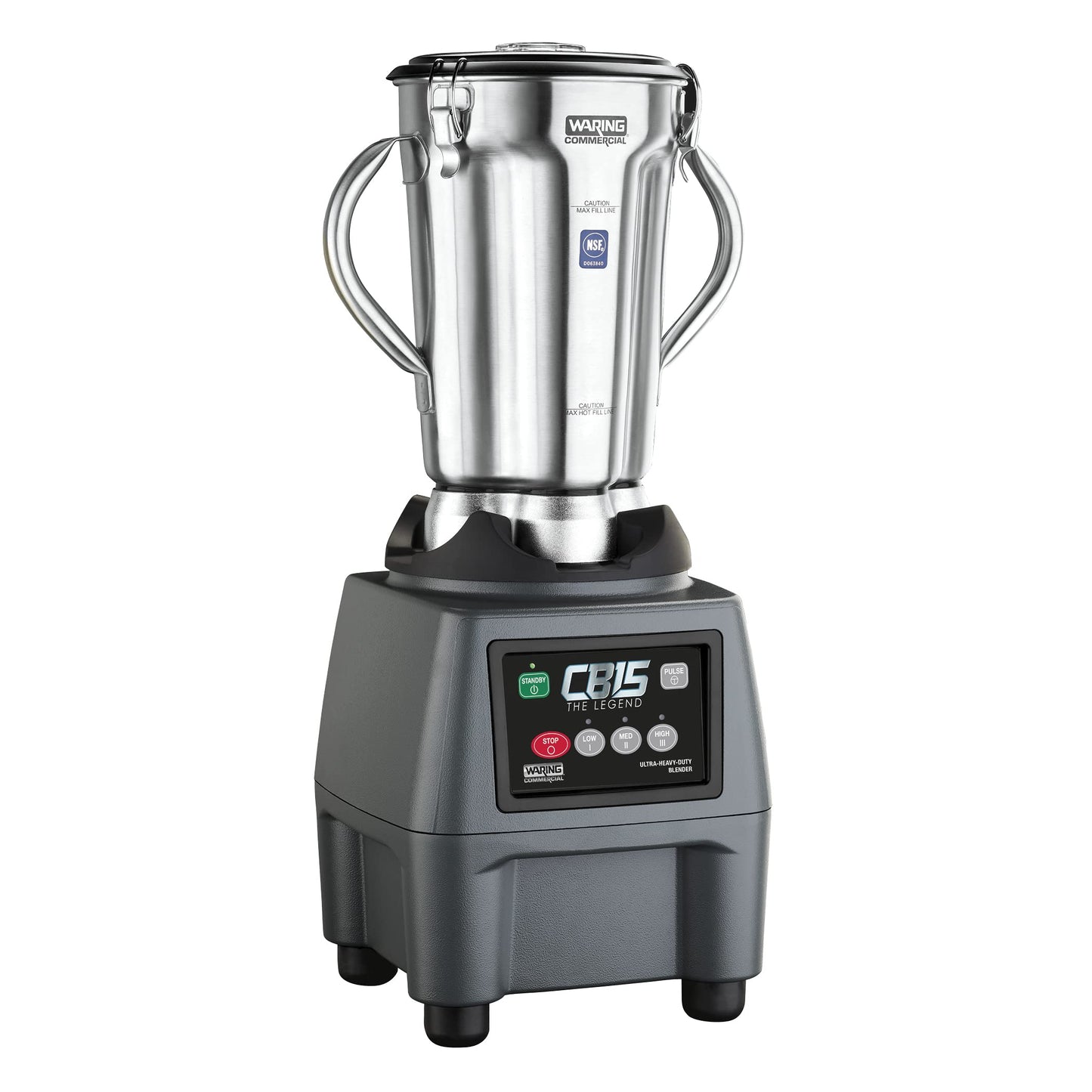 Waring Commercial Heavy Duty Blender, 3.75 HP Motor, Variable Speed Control, 1 Gallon Stainless Steel Container for Commercial Kitchens & Restaurants, CB15