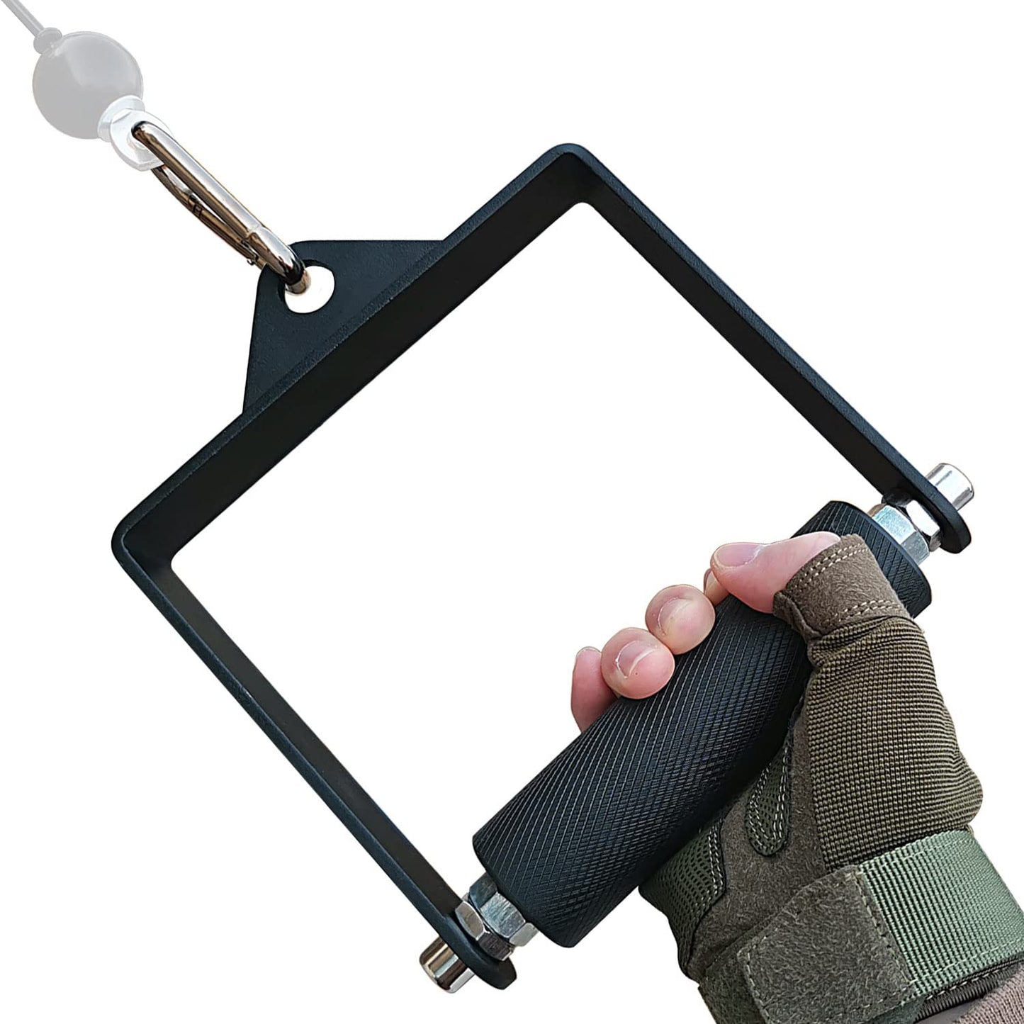 MARSAFIT Gym Fitness LAT Pulldown Attachments, Fat Arm Wrestling Exercise D Handle Cable Attachment, Arm Lifting Deadlift Handle Grip for Finger Wrist Strength