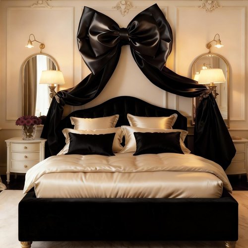 Giant Black Bow Decor - 75x19 Inch Christmas Tree Topper | Elegant Ribbon for Weddings & Parties