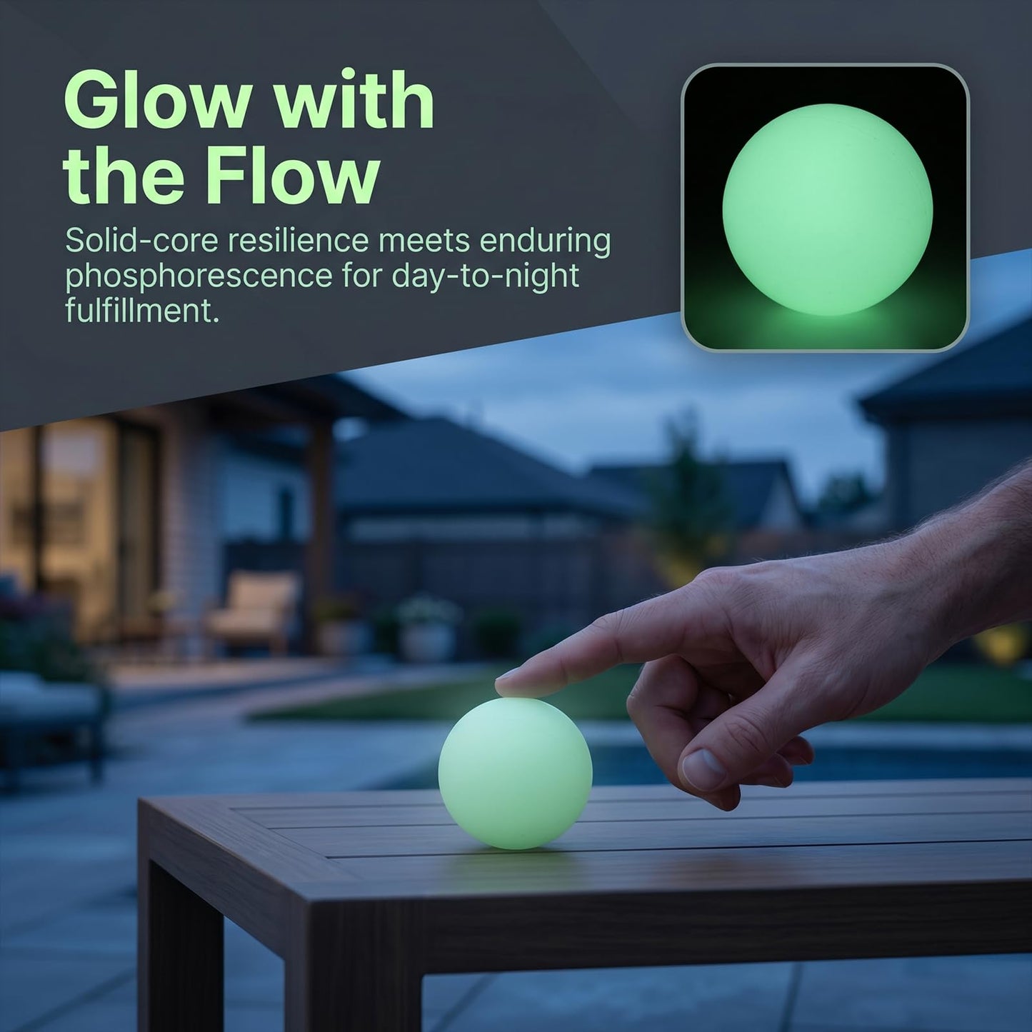 Acrridi Glow in The Dark Lacrosse Ball Clear to Green Official Size Elastic Rubber Lacrosse Balls for Practice Training Massage Muscle Relaxation Indoor Outdoor Sports Gifts (2, Green)