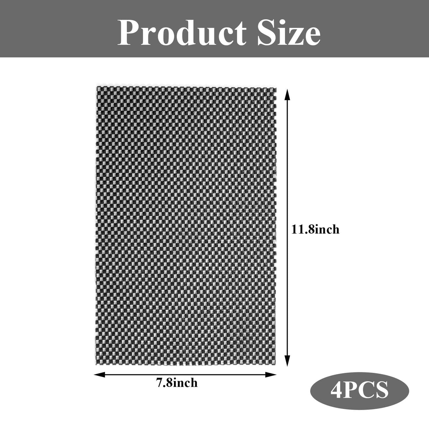 4-Pack Pilates Grip Pads, Non-Slip Hand Workout Mats for Sweaty Hands, Foldable Anti-Slip Training Pads Compatible with Pilates Reformer, Barre & Home Gym Fitness Equipment