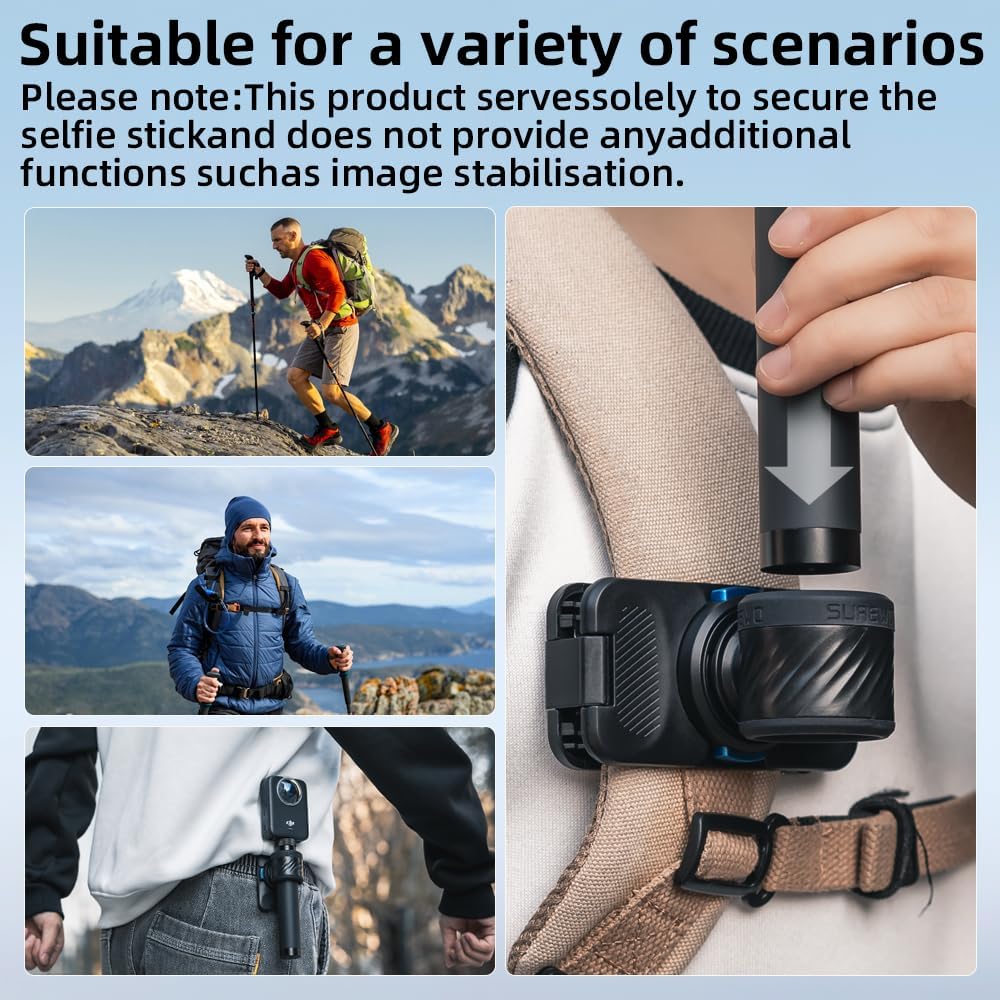 SOH Mingying Backpack 360 X5/4, 6/5 Pro/4, 13/12/11 SOH Magnetic Selfie Stick Holster Mount, Magnetic Selfie Stick