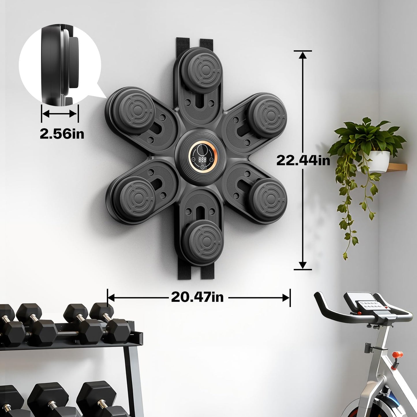 Sportneer Music Boxing Machine for Kids and Adults, Bluetooth Smart Music Punching Machine with Gloves and Movable Punching Pads, Wall Mounted Boxing Training Equipment for Home Gym Office Gift