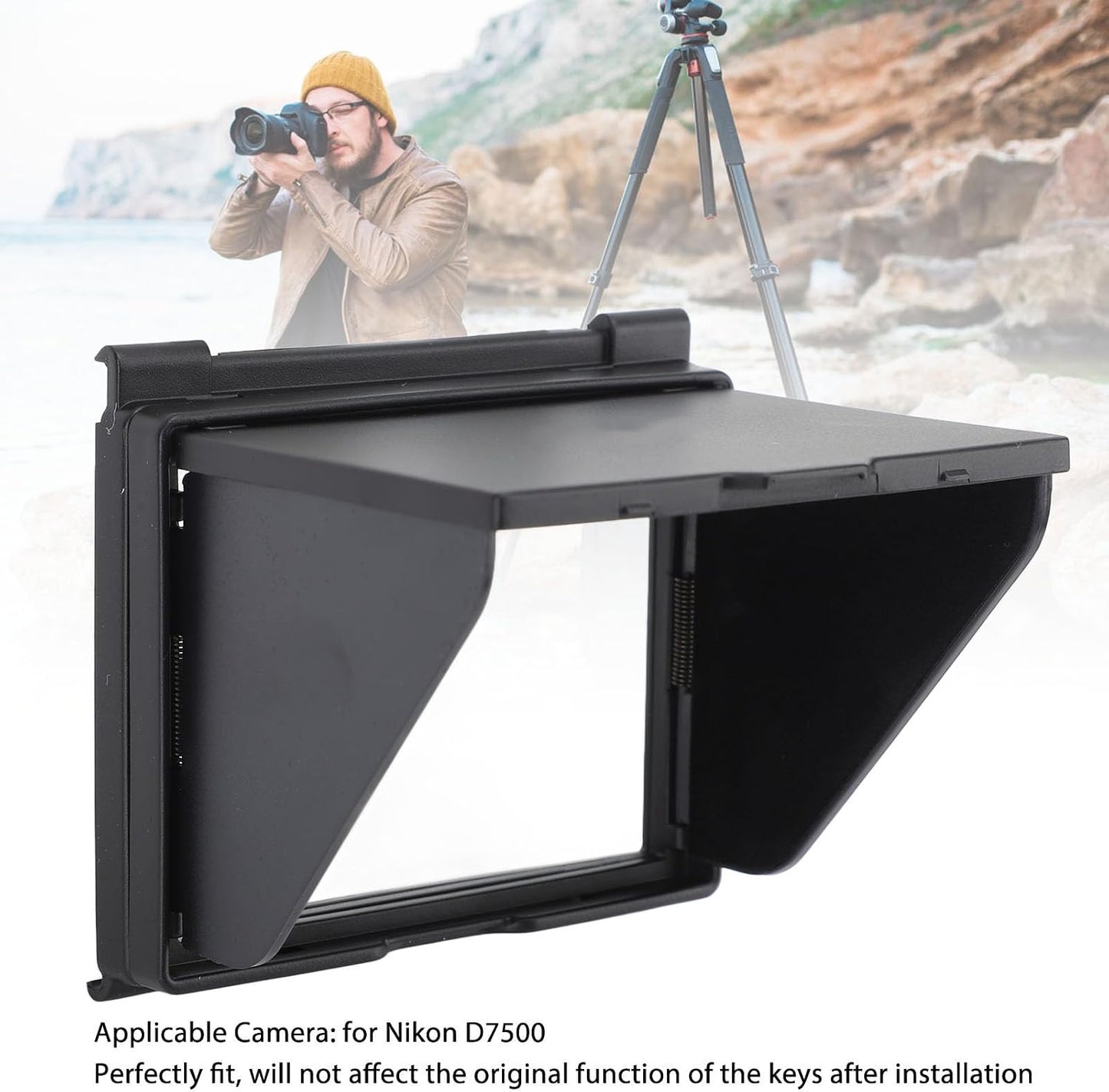 Camera Hood Sun, Flip Out DSLR LCD Screen Sunshade for, Sunlight Blocking Screen Viewfinder Shade Cover, Essential