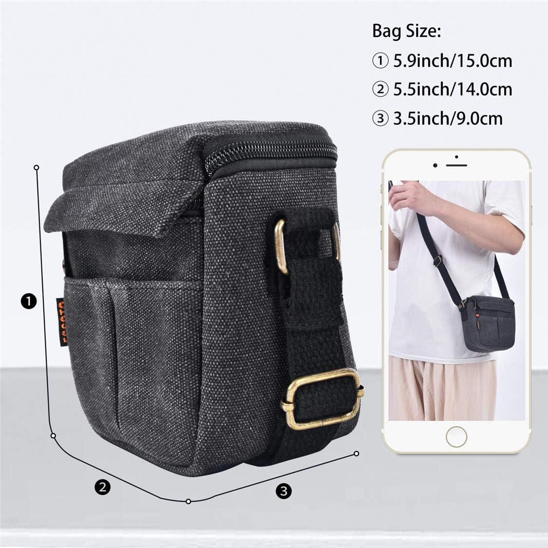FOSOTO SX740 SX540 G7X G9X a6000 a6100 a6400 A6500 RX100 DSC-W830 W800 GX85 XE3 L340 L31 J5 Camera Case Bag for Canon