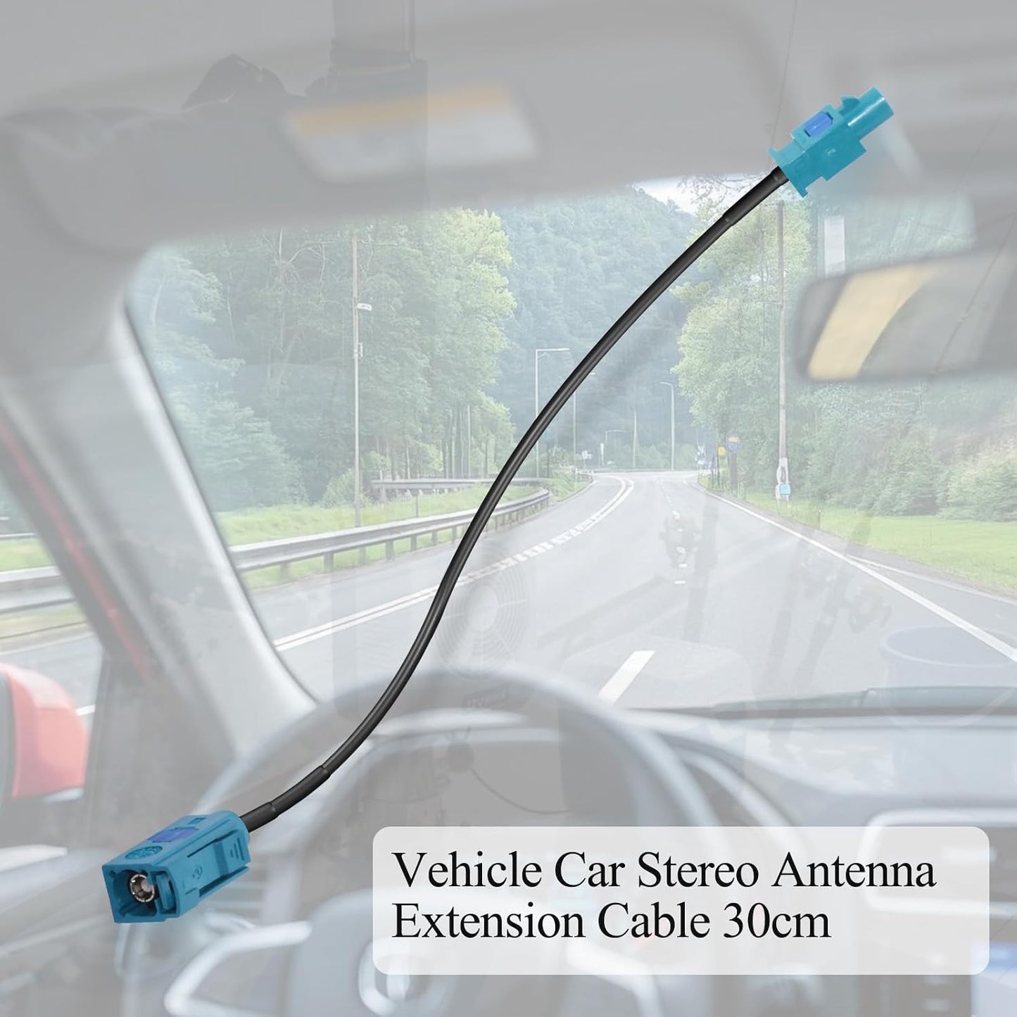 Yuslao 12inch 30cm 4G Fakra Z Female to Fakra Z Male Connector Cable Vehicle Car Antenna Extension Cable for Car Stereo