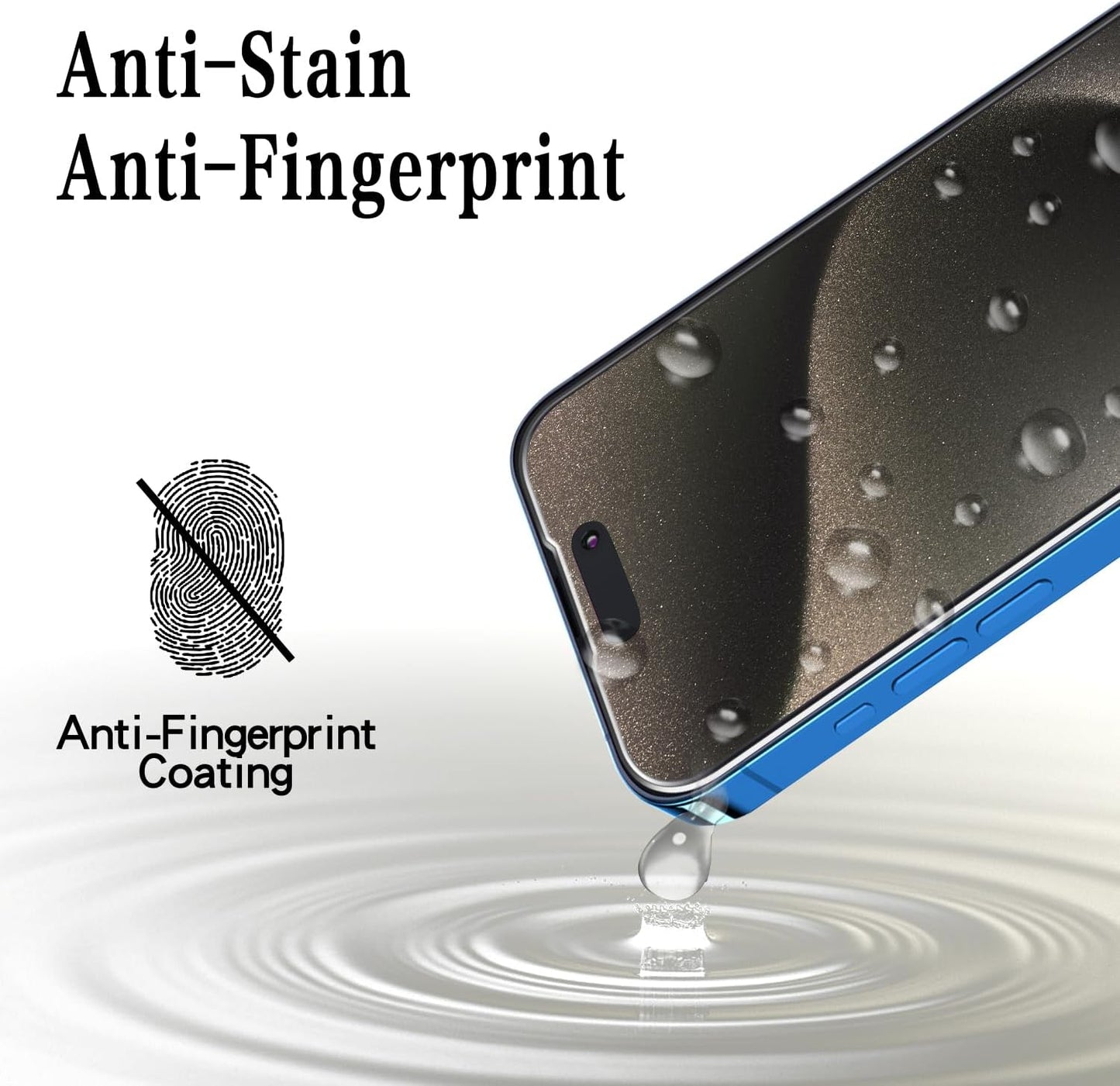 [2 Pack 15 MAYtobe Screen Protector for iPhone Pro Max Tempered Glass, Bubble Free, Easy to Install, Case Friendly