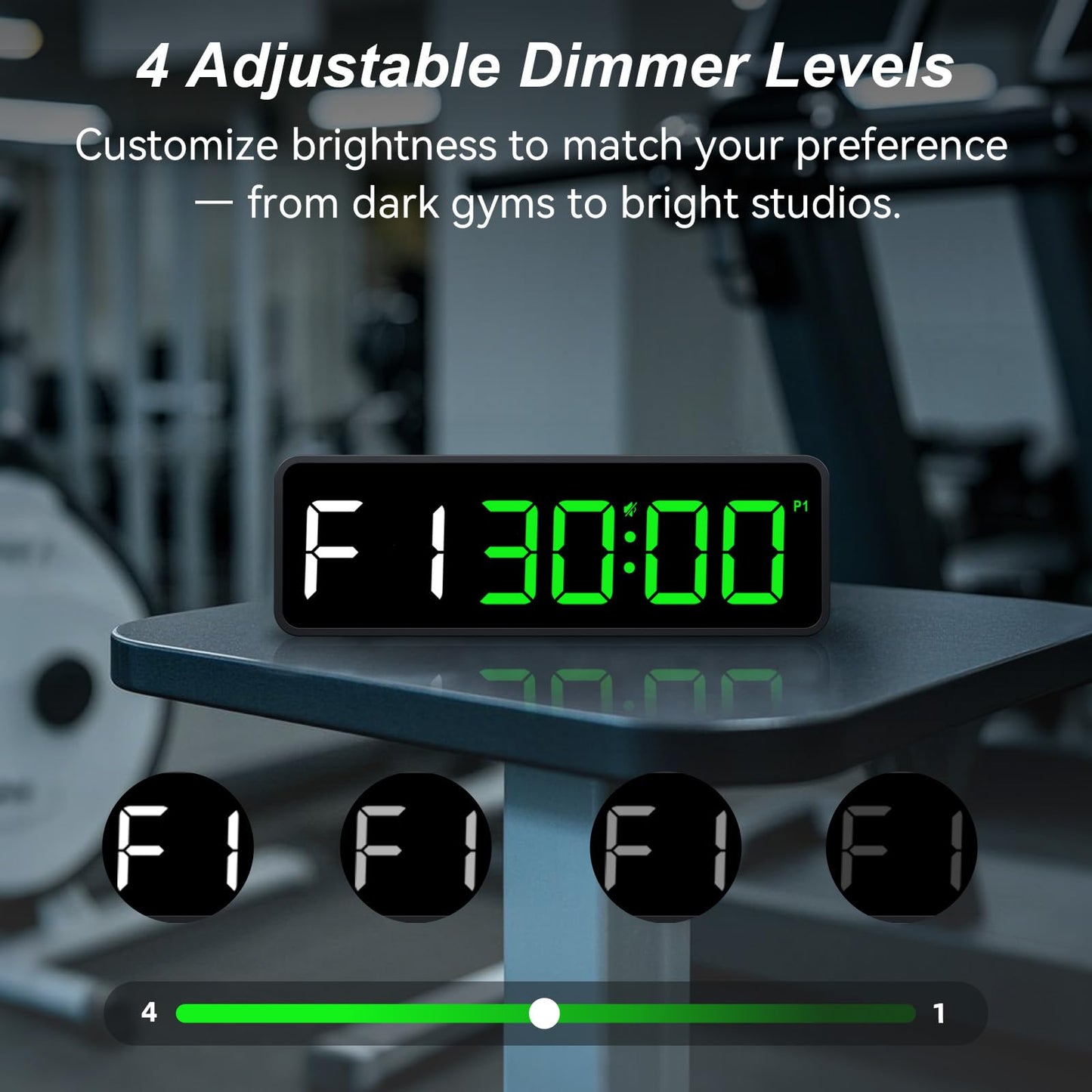 Acedeck Portable Gym Timer Clock: Fitness Digital Clock with Strong Magnet - Remote Control for Fitness Enthusiasts - Powerful Battery for Home Gym Garage Boxing Green