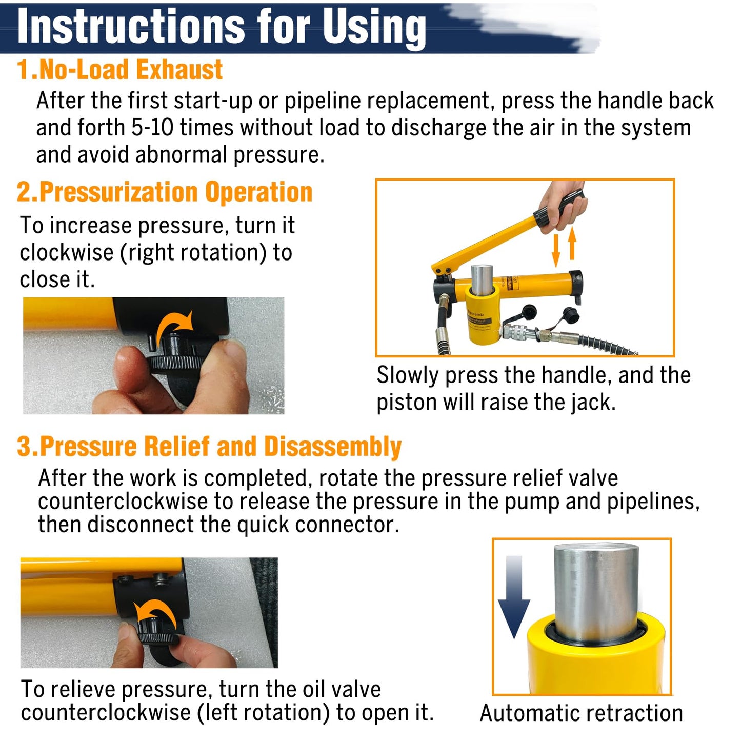 Bigorenda 20T Hydraulic Cylinder Jack Sets Porta Power Ram Jack Kit,CP-180 Manual Hydraulic Hand Pump,2"Stroke,Single Acting Lifting Cylinder for Machinery Shipbuilding Short Distance Lifting Leveling