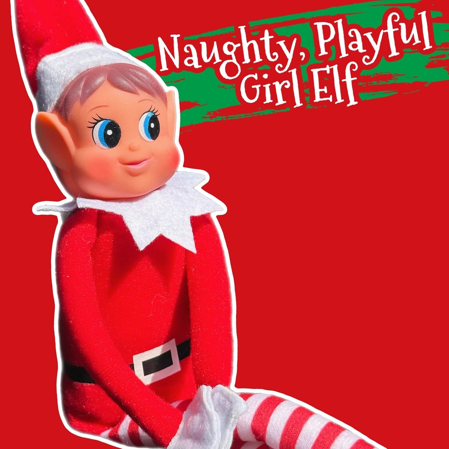 Skiennix Christmas Elf Plush Toy - 12 Inches with Attachable Arms for Fun Display