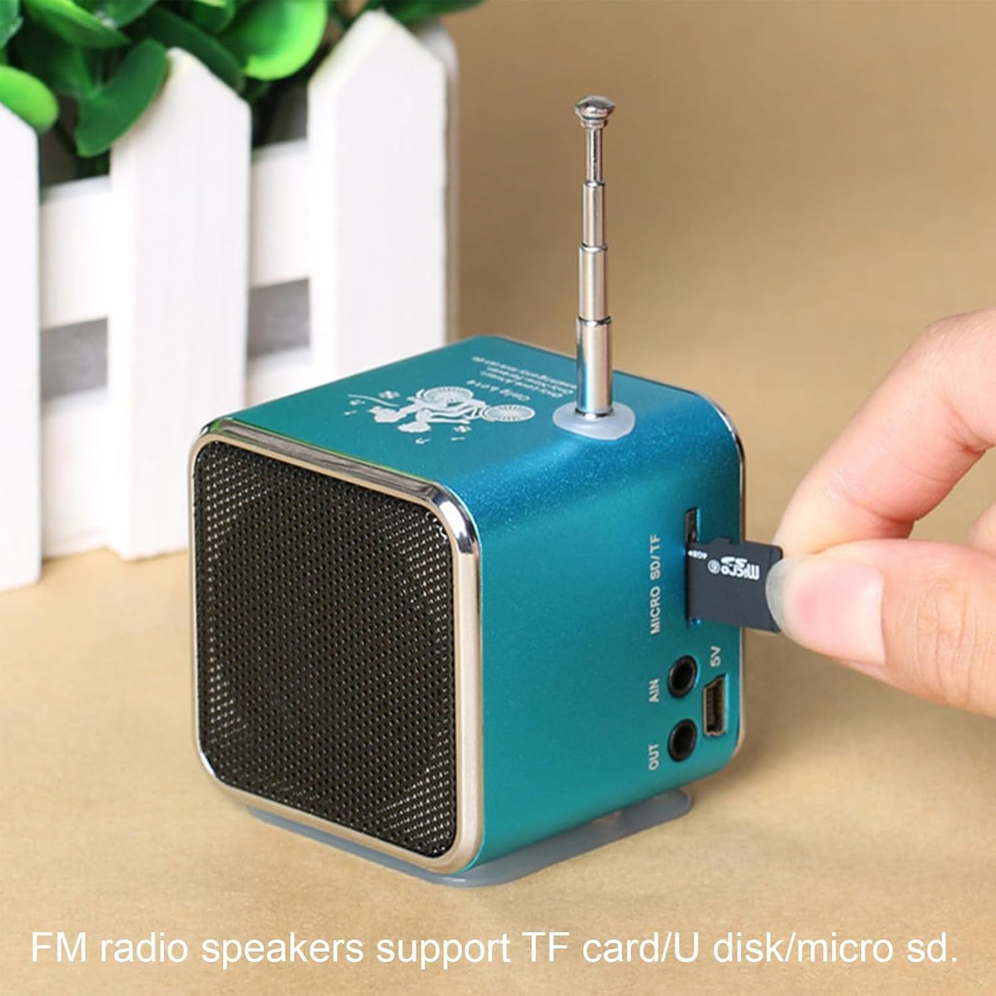 Etigood Mp3 500mAh Mini Bluetooth Speaker, Wireless Music Player Portable FM Radio Speakers Digital Stereo PC Player