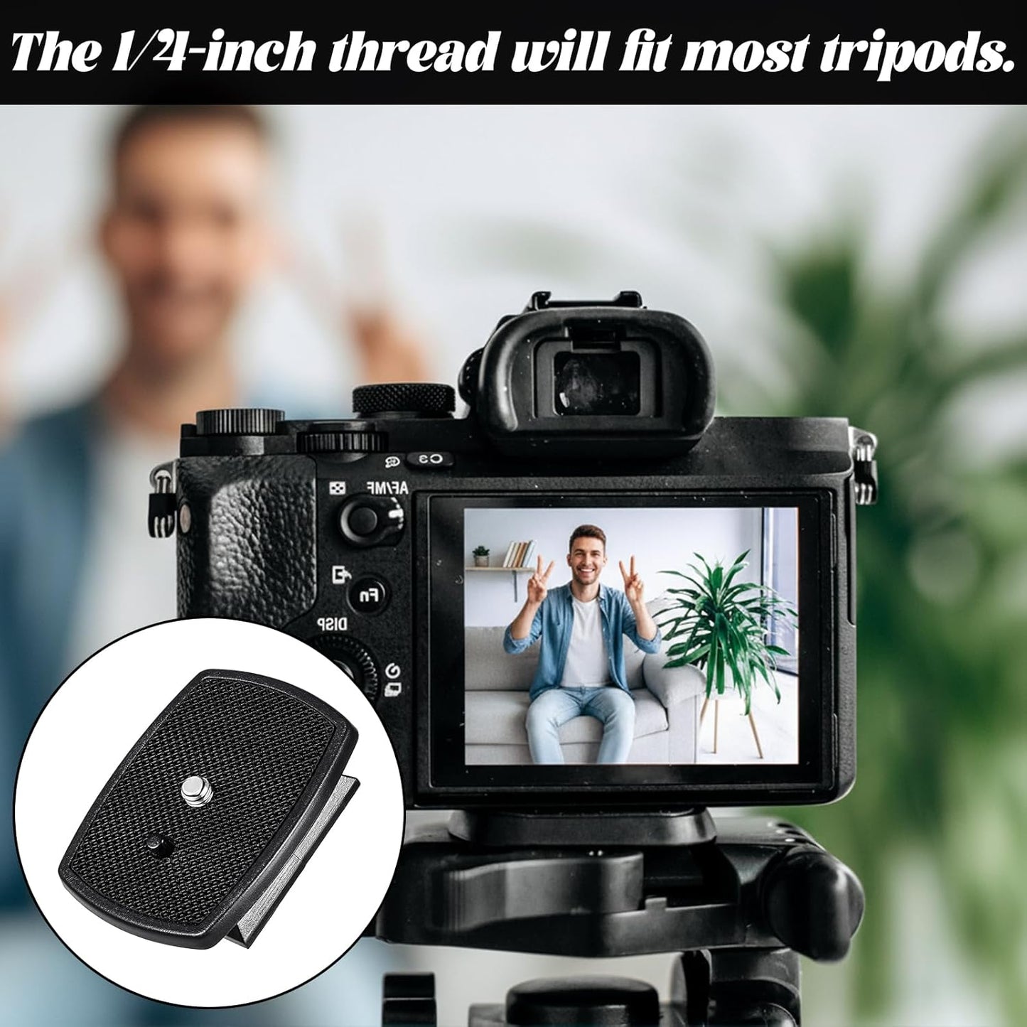 Gemoioio 3-Pack, 43mm 1/4"-20 Arca-Type Quick Release Plate Universal Camera Mount Plate with Screw Durable Aluminum QR