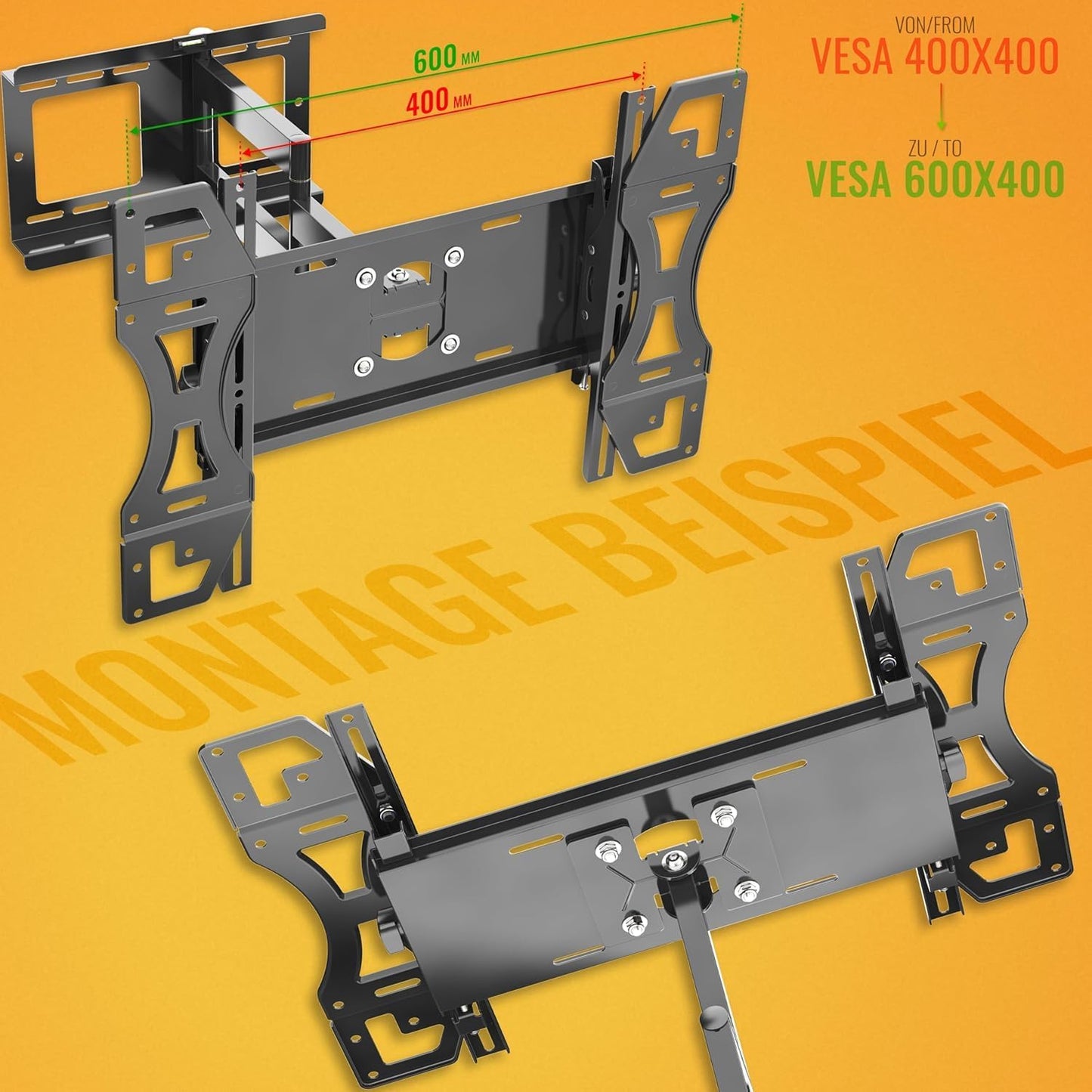 LeapMars 25-65 Inches 200 200 400 400 TV Wall Mount Bracket Adapter Monitor Stand Wall Mount for TVs Extension x to x