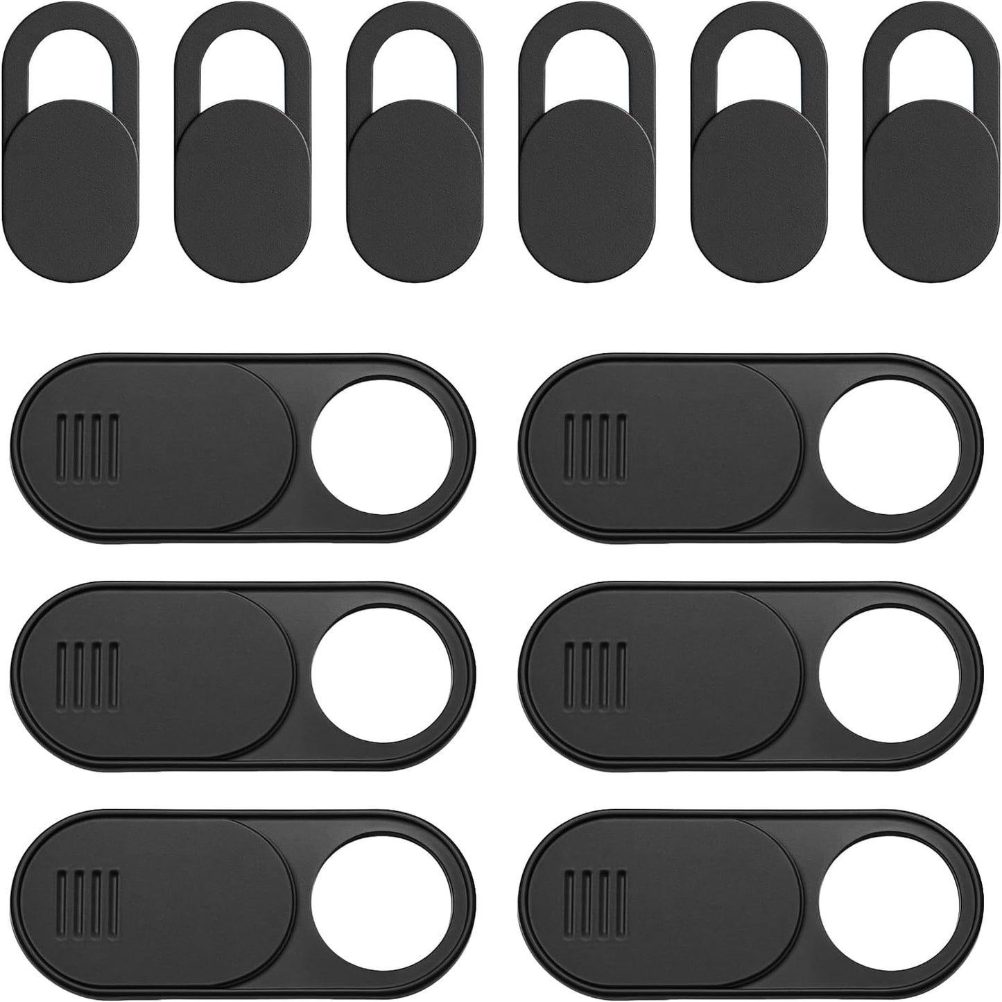 Brvlsoc (12-Pack) Laptop & Phone Camera Cover Slide Ultra-Thin Privacy Webcam Cover for Laptop, PC, Tablet, Smartphone