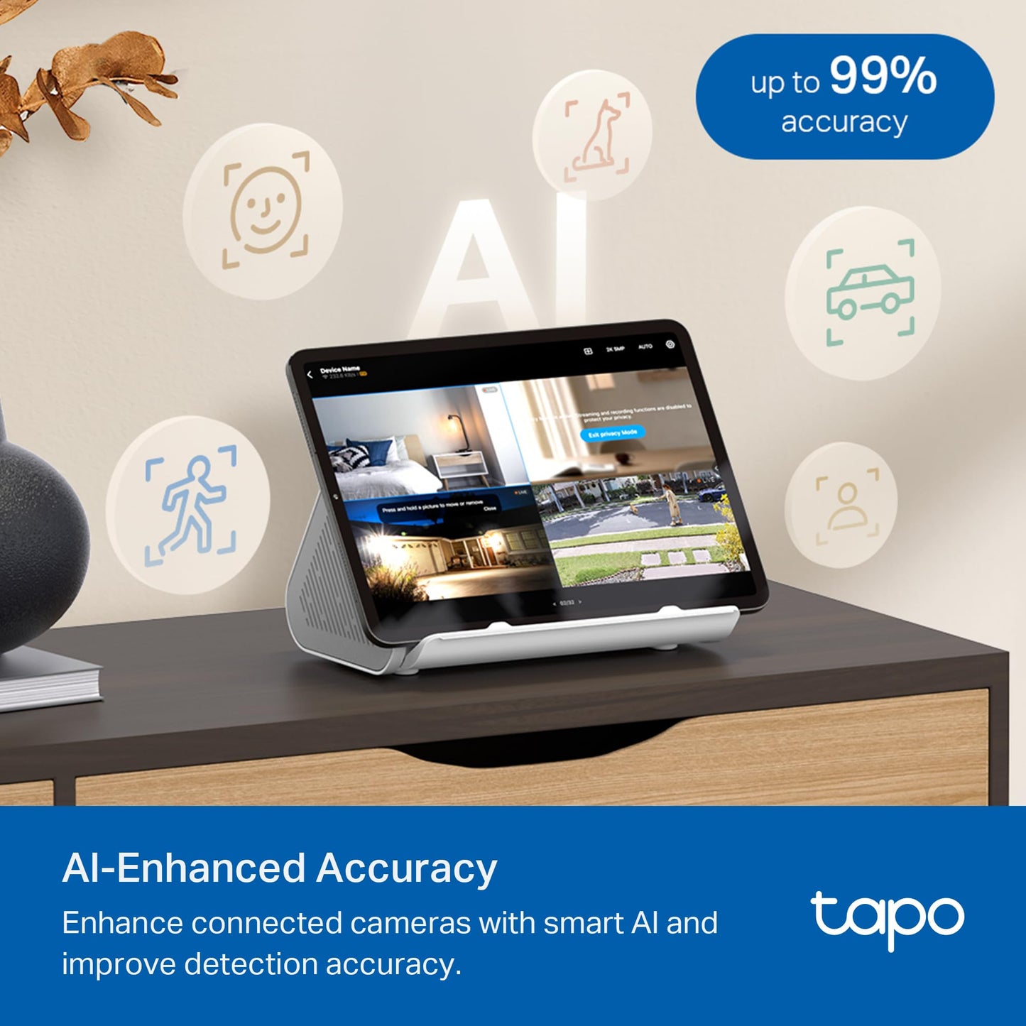 Tapo CentralHub for Smart Home Devices – Connect up to 16 Tapo Cameras & 64 Sub-G Sensors, 16GB Built-in Storage + 2.5'' SATA Expandable Storage Option, Improves Camera AI Accuracy - H500