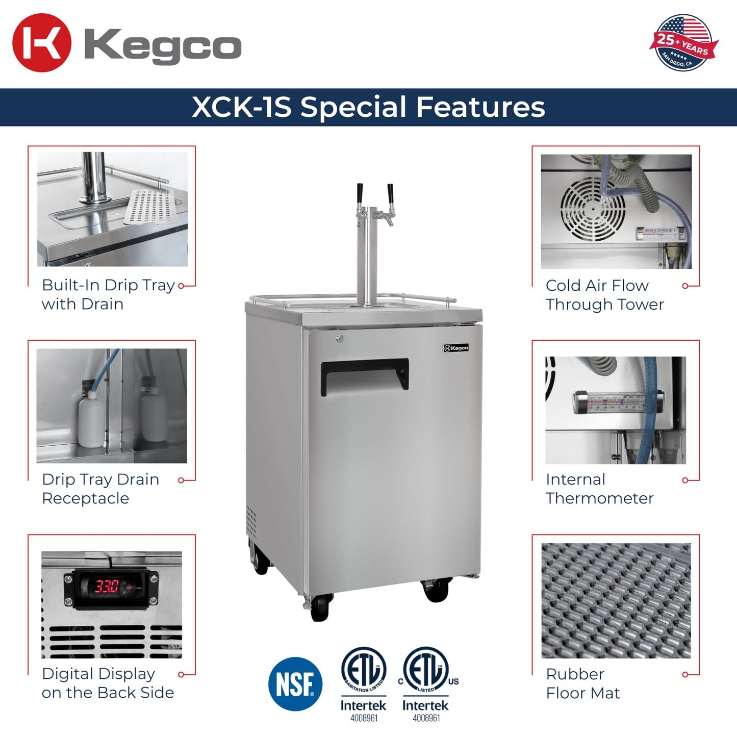 Kegco XCK-1S-2 Kegerator