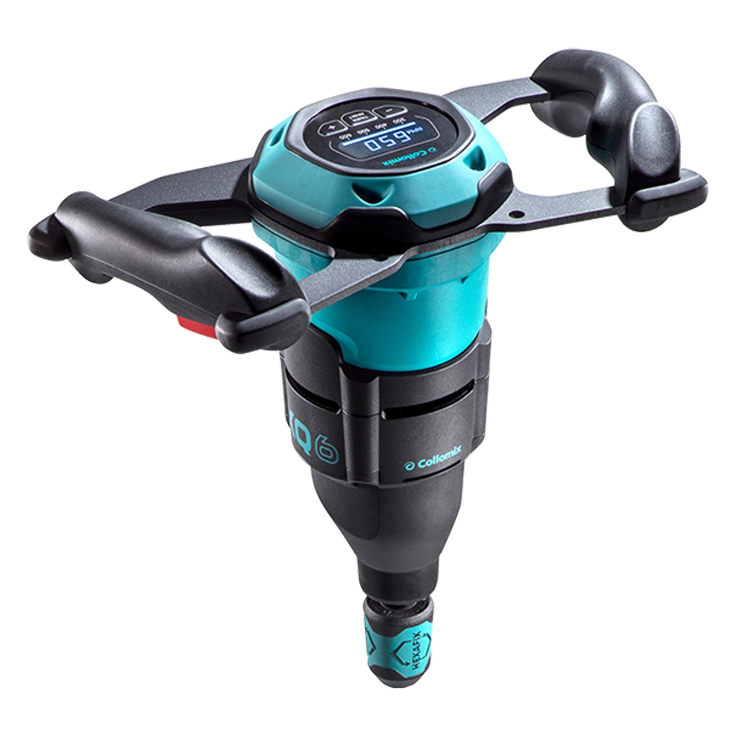 COLLOMIX XQ Paddle Mixer - 8 Speed (300-750 RPM) Portable Material Mixing Drill with Speed and Timer Settings for Max. (4) 50lb Bags - XQ6