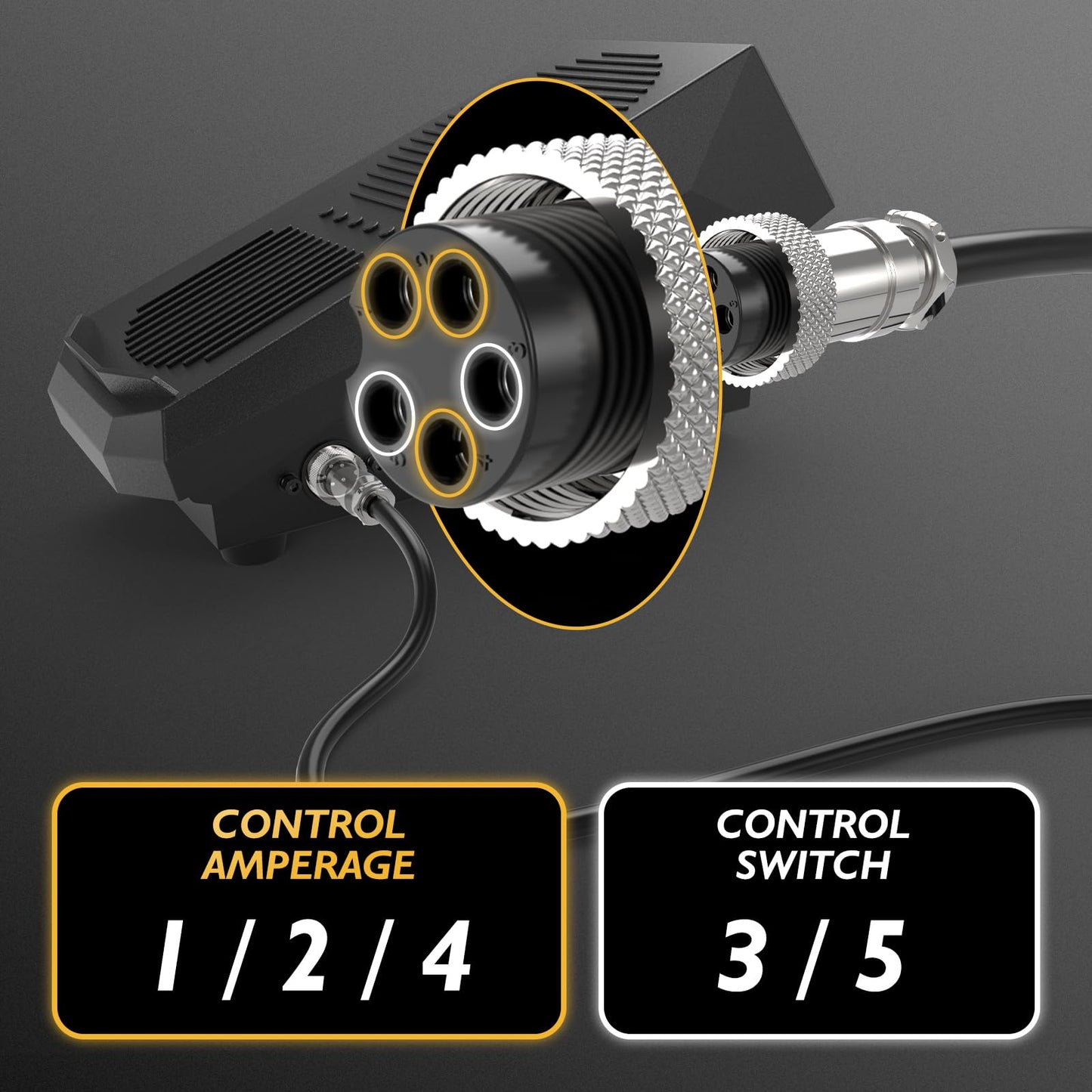 TOOLIOM TIG Welding Foot Pedal, 5-Pin Amp Control Pedal with 16-ft cable Compatible with 5-Pin TIG Welding Machine