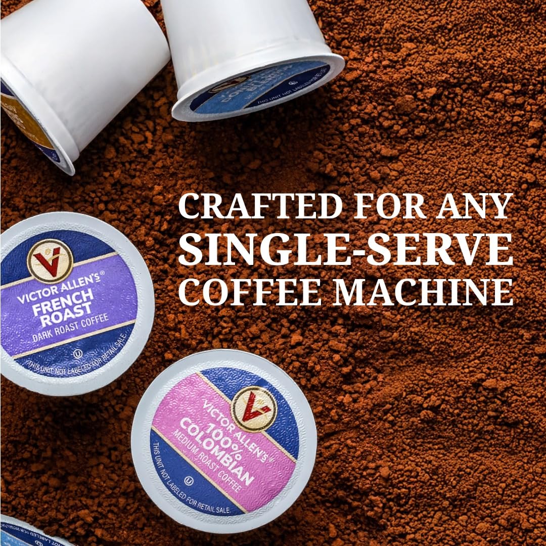 Victor Allen's Coffee Decaf Donut Shop Blend - Medium Roast Single Serve Pods | 80 Count for Keurig K-Cup Brewers