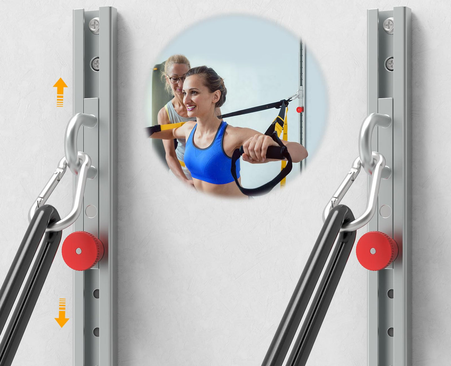 Adjustable Resistance Band Wall Anchor with Automatic Locking Function 80"， Wall Station Anchor for Resistance Bands,Resistance Band Wall Mount System