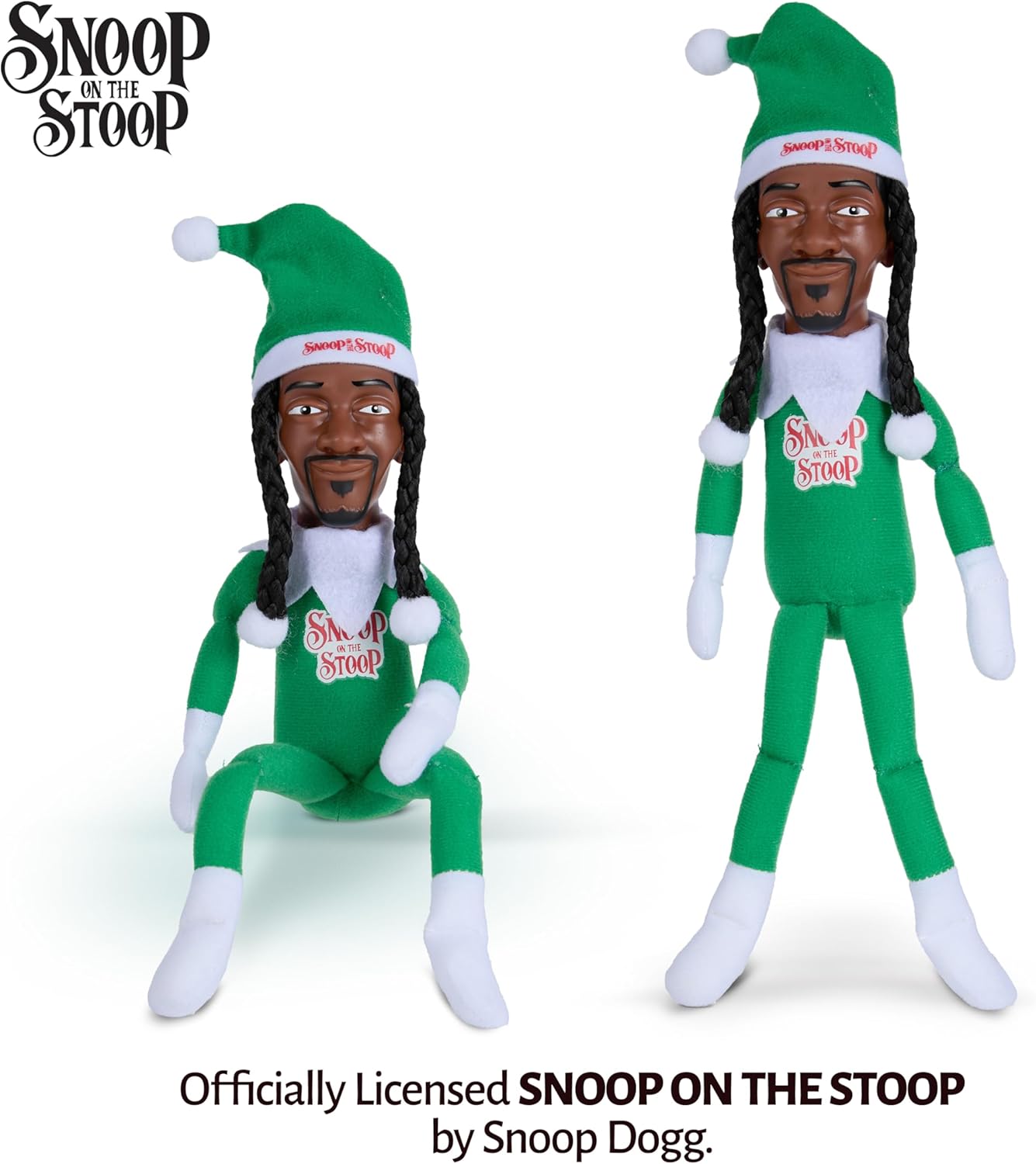 Snoop Dogg Christmas Elf Figurine - 12” Plush Shelf Decor | Collectible Holiday Decor