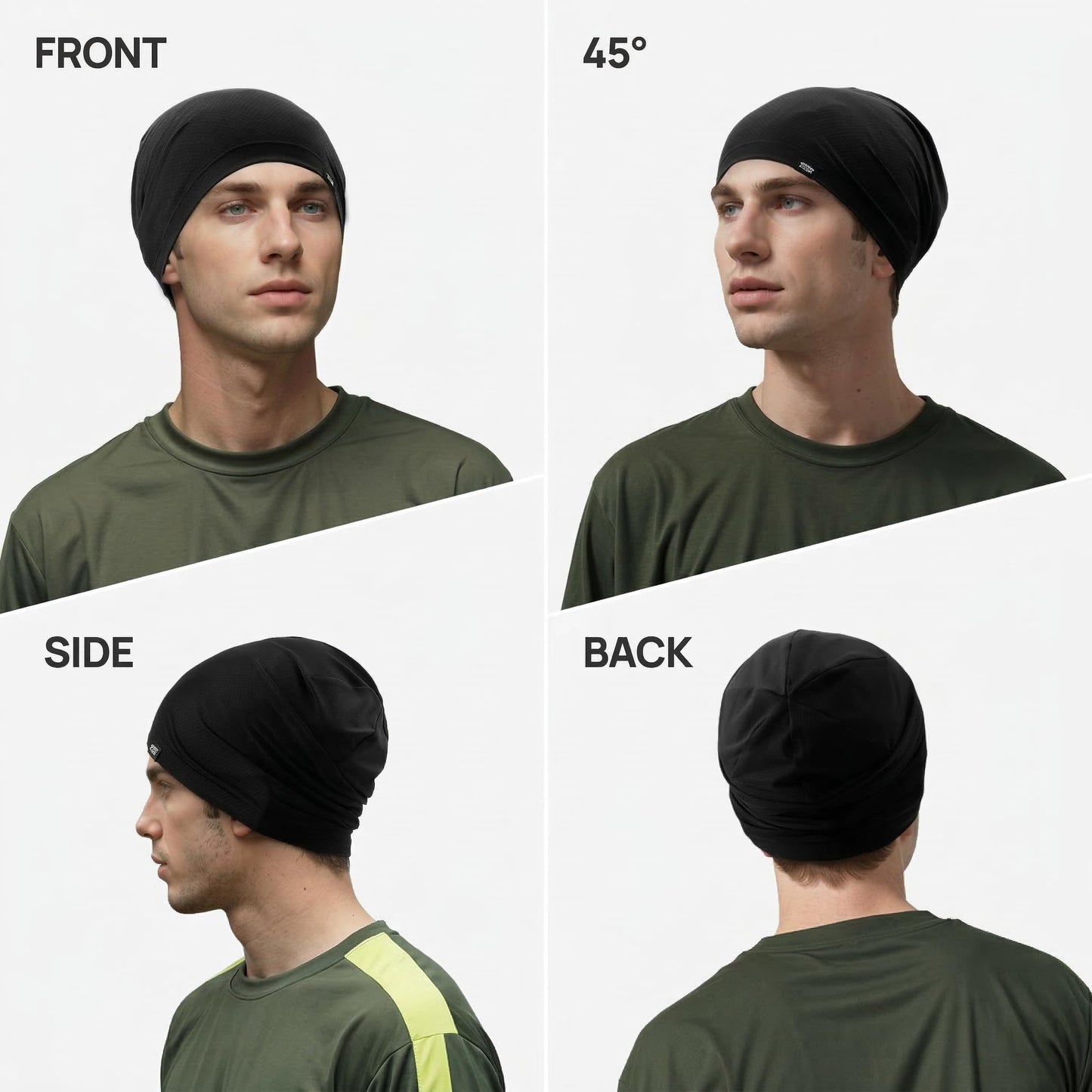 QINGLONGLIN 3Pcs Cooling Skull Cap for Men Women-Lightweight Breathable Beanie Hat, Thin Quick Dry Running Cap for Cycling