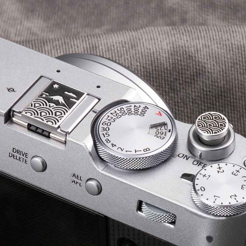 X100VI X100V XPro1 X-T4 X-T3 X-T50 X-T30 Camera Metal Hot Shoe Cover Shutter Buttons Sea of Clouds for FUJIFILM