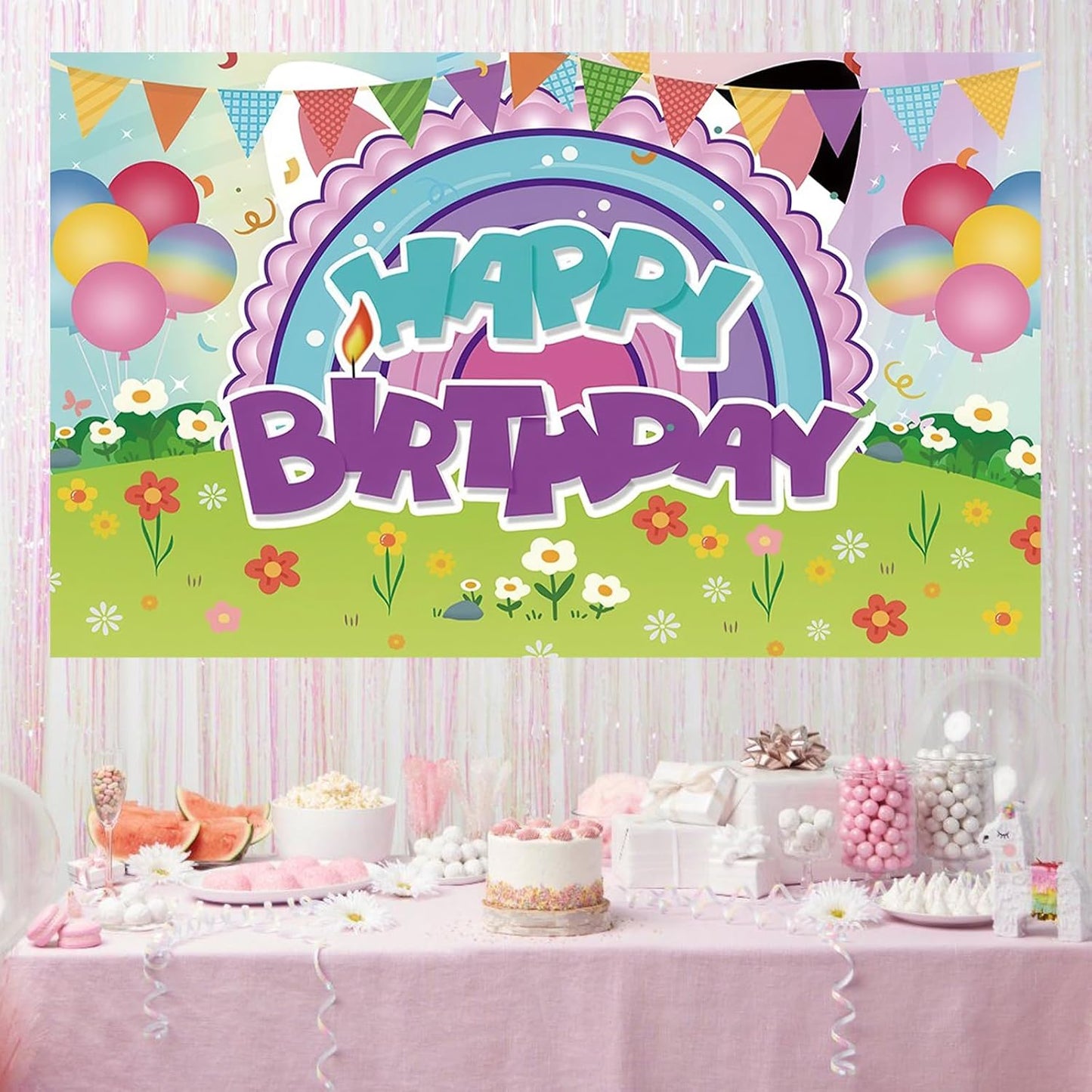 Generic 6 4ft Cute Dollhouse Backdrop Party Decoration Supplies, * Dollhouse Photo Decor Banner for Girls Baby Shower
