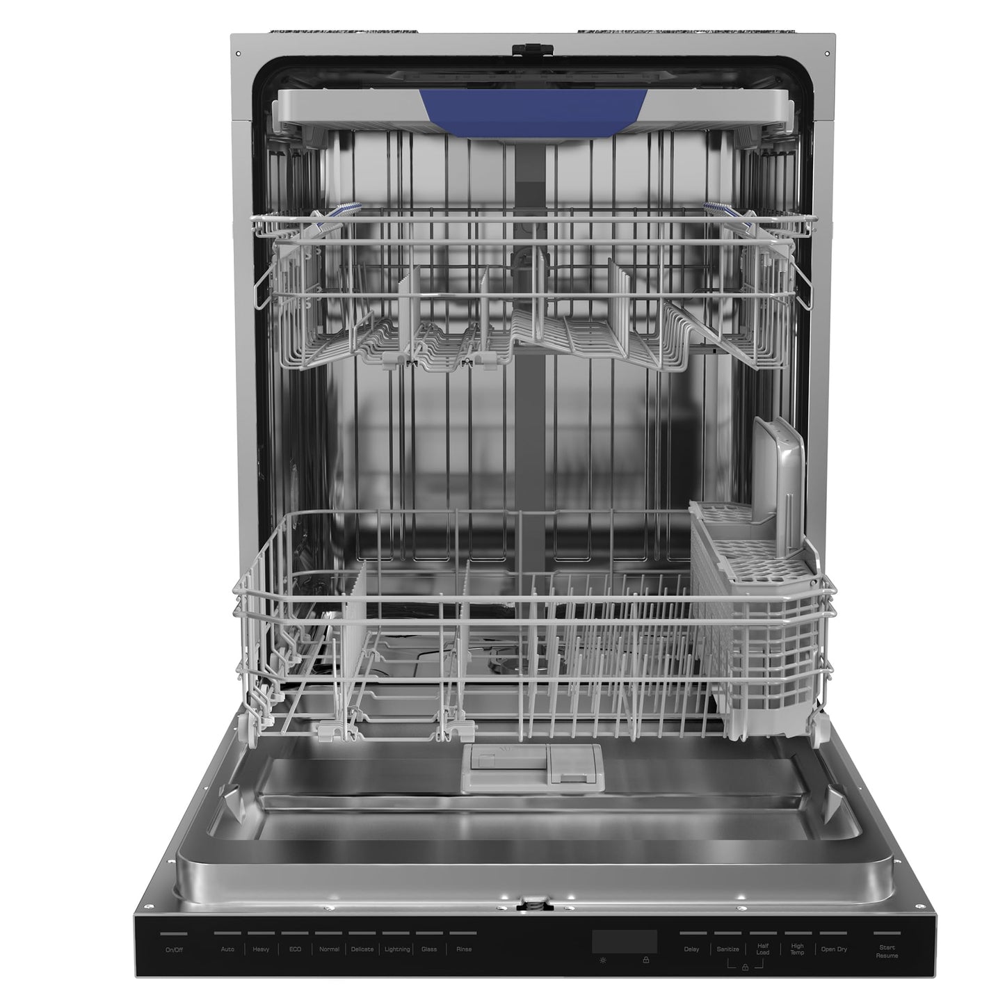 Empava 24” Built-in Dishwasher with Stainless Steel Tub, 15 Place Settings, 8 Wash Cycles, 3rd Racks, Auto Door Dry, 49 dB Quiet, ENERGY STAR Certified