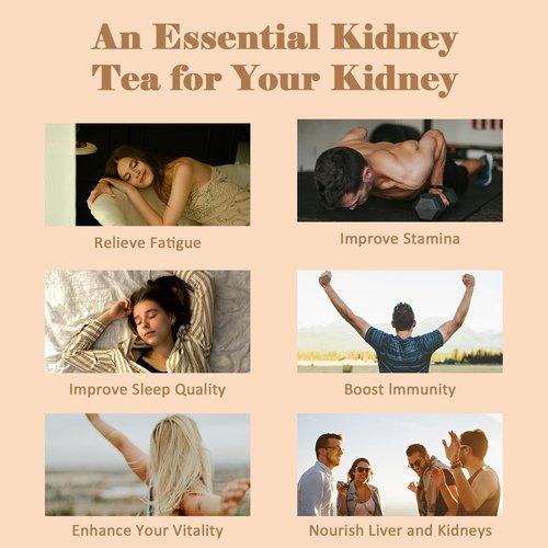 Kidney Tea Formula Ginseng Six Treasure Tea - Pure Natural Chinese Traditional Herbal Ginseng Six Treasure Kidney Detoxification Purification Tea Bag, Contains 7 Precious ingredient Formulas （30 bags/1 Pack)