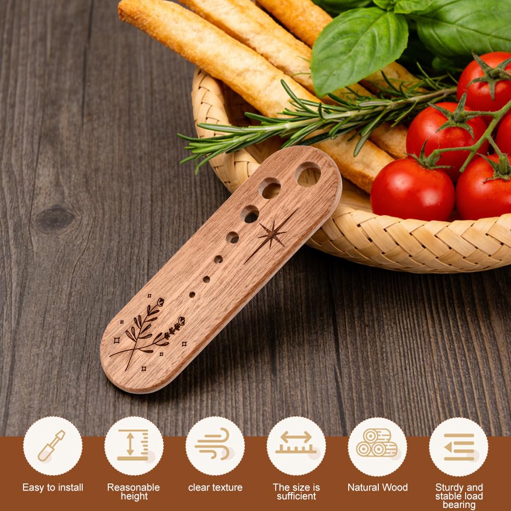 Wooden Vegetable Leaf Separator, 7 Holes Pottery Herb Stripper Tool Supplies, Exquisite Herb Stripper Bowl Gifts with Storage Case for Home Use & Chefs(SIZE:1PC)