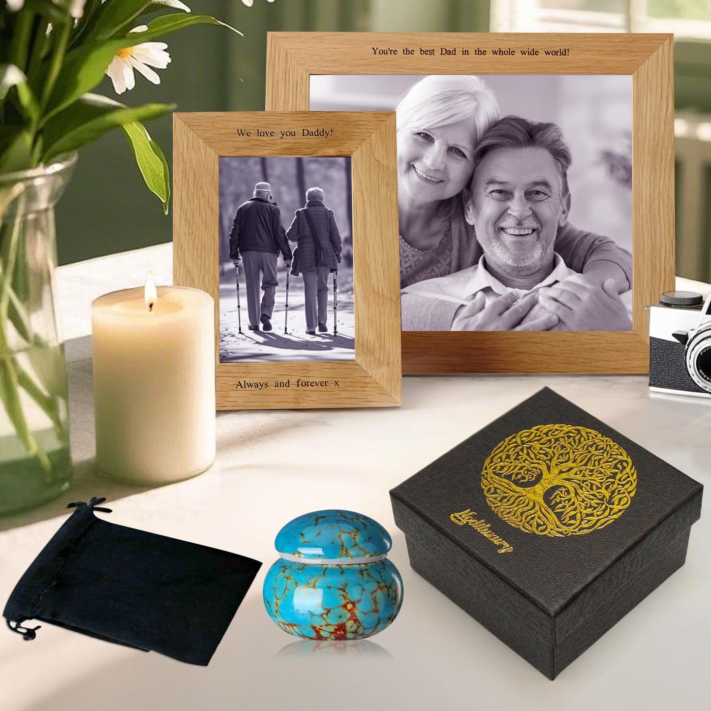 Small Urns for Human Ashes Keepsake,Ceramic Small Cremation Urn for Ashes for Women Adult Male with Gift Box and Velvet Bag 1.6'' Mini Urns for Pet Urn Dog Cat Ashes Keepsake Blue
