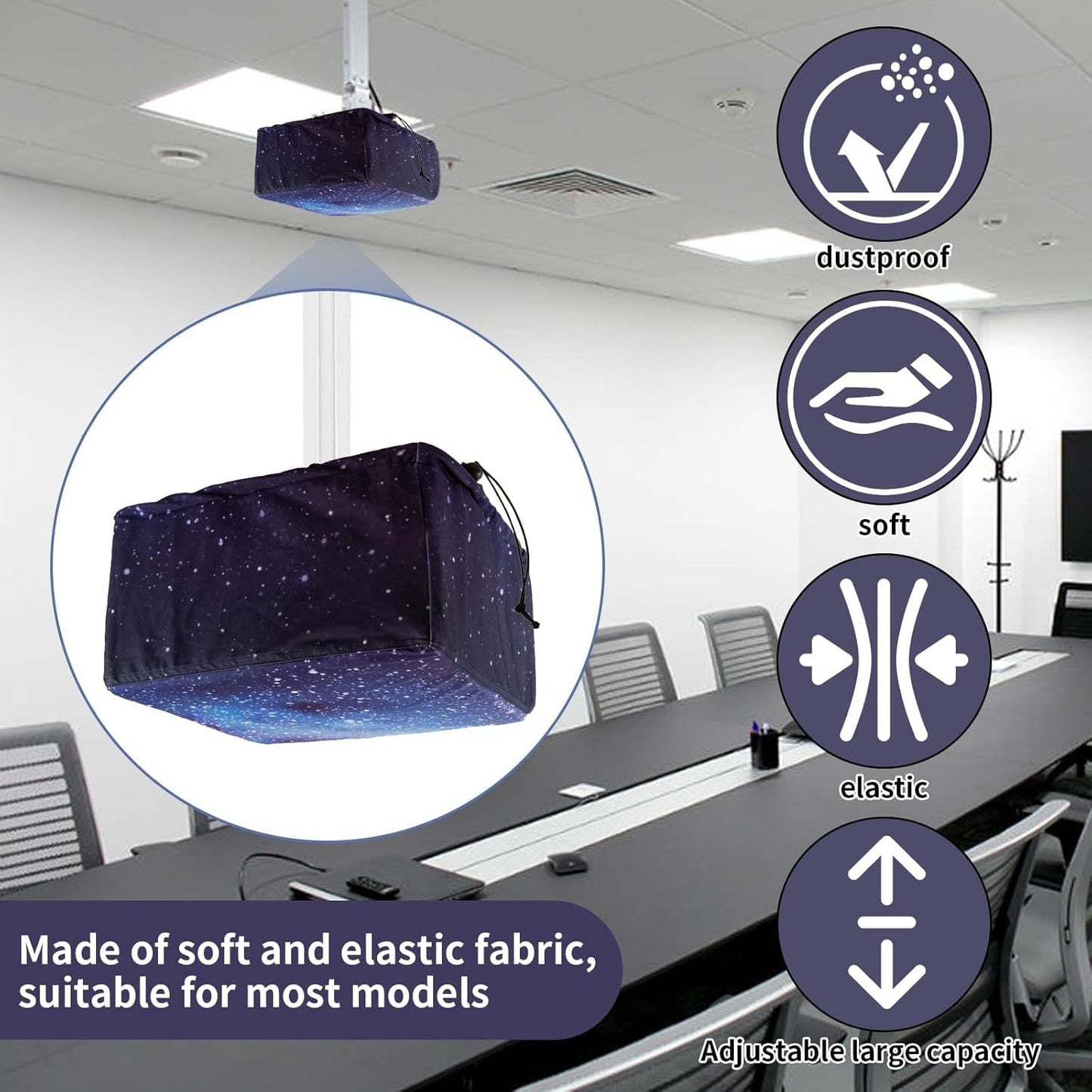 SEJGGKQ Drawstring(13.7" 13.7" 8.6") Projector Dust Cover,Projector Cover Outdoor Case
