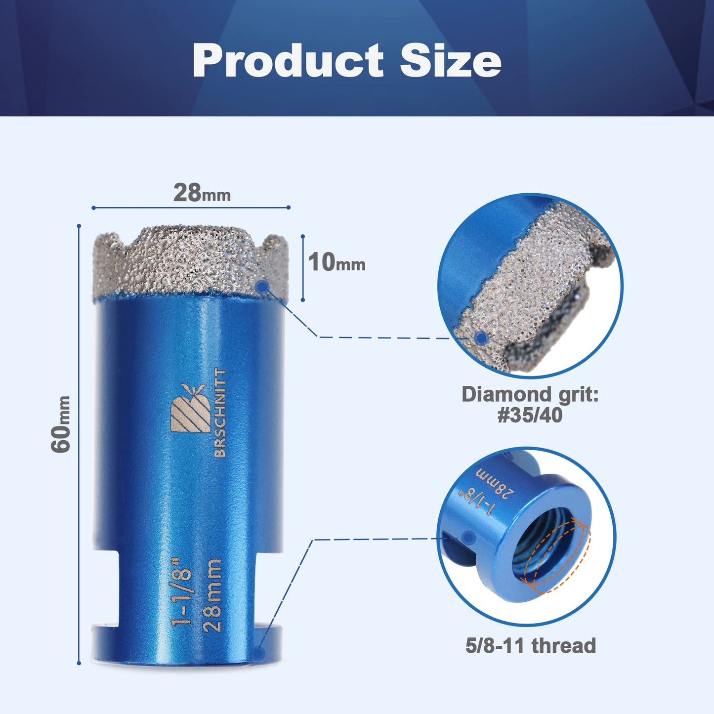 Diamond Core Drill Bit for Porcelain Tile Ceramic Marble Granite Diamond Core Drill Bit Set for Porcelain Tile Ceramic Marble Granite