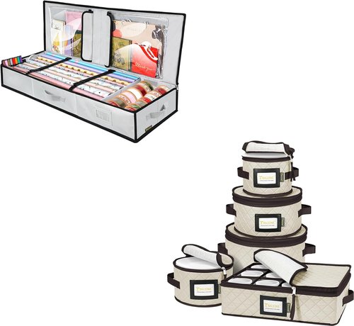 BALEINE Christmas Wrapping Paper Storage Container - Durable Design | Large Capacity
