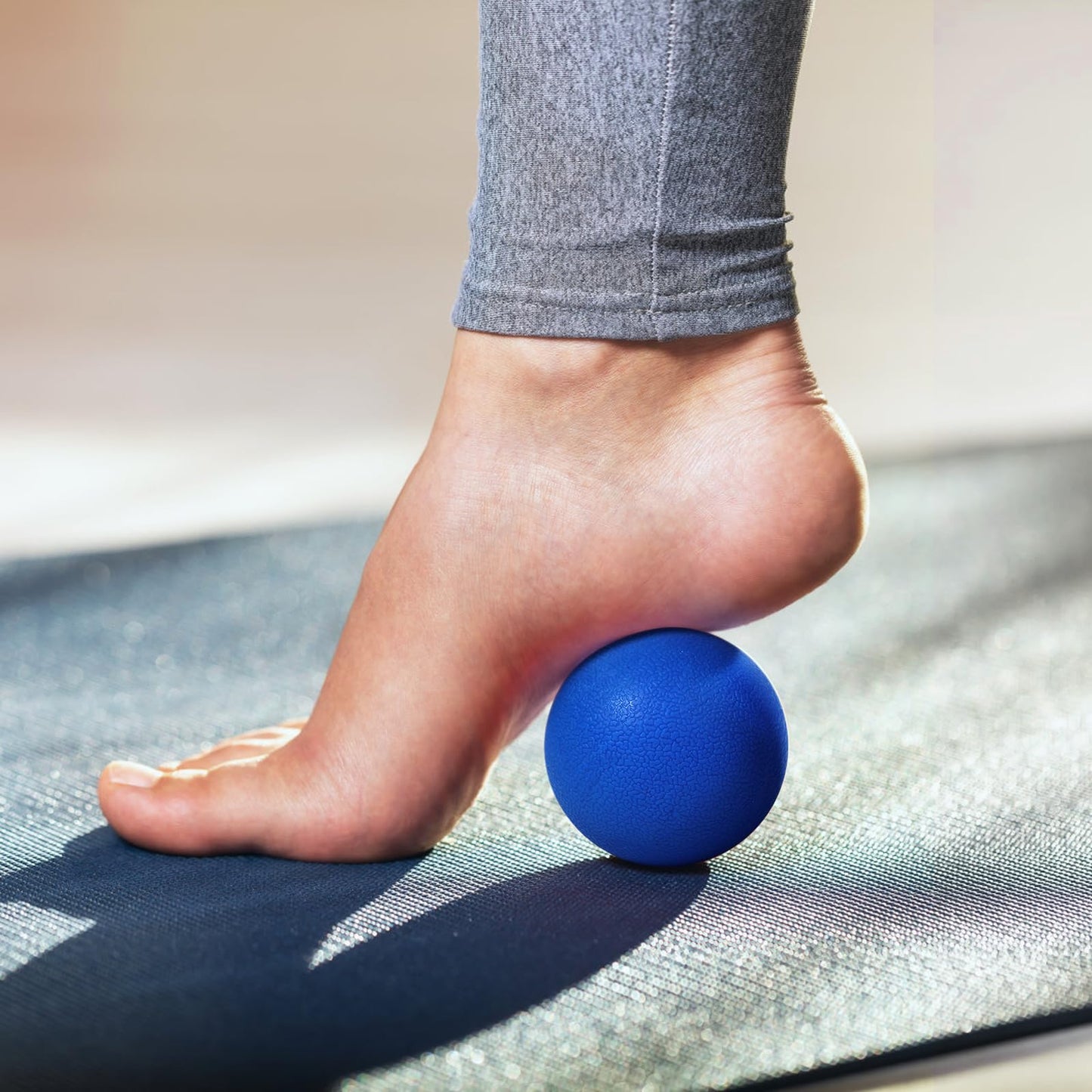2-Pack Firm Lacrosse Massage Balls- for Deep Tissue, Trigger Point & Myofascial Release Therapy, Relieve Muscle Knots (Green&Blue)