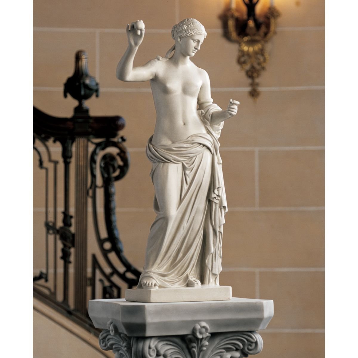 Design Toscano Venus of Arles Greek Goddess Statue, Gallery, 23 Inch, Polyresin, Antique Stone