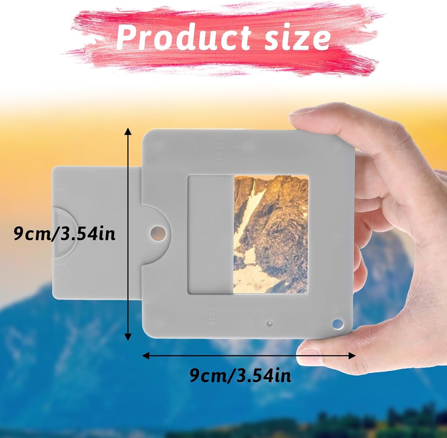 JIYIN Artist View Finder, View Finder with Sliding Mechanism ABS Plastic Optical View Finder Color Isolation View