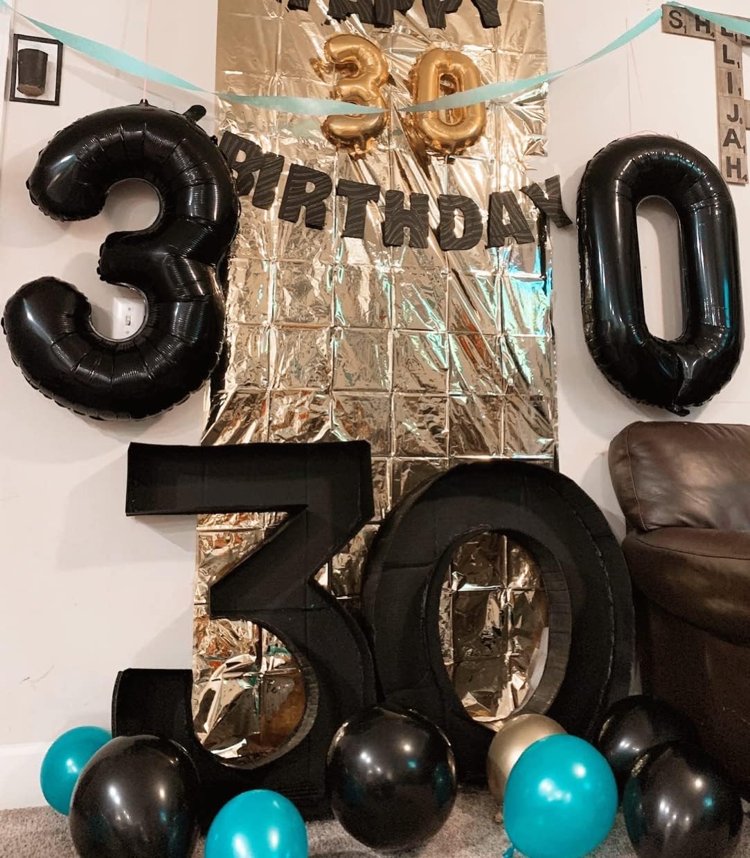 Skiennix 40-Inch Black Number 7 Balloon - Perfect Birthday Decorations for Ages 7, 17, 27, and 70
