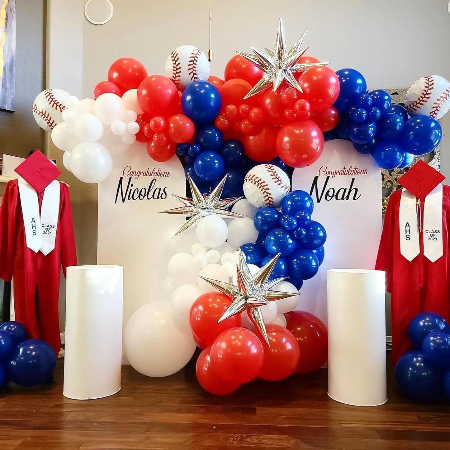 Skiennix 12-Inch Red Latex Balloons - 100 Pack for Birthday, Wedding, Baby Shower & Celebrations